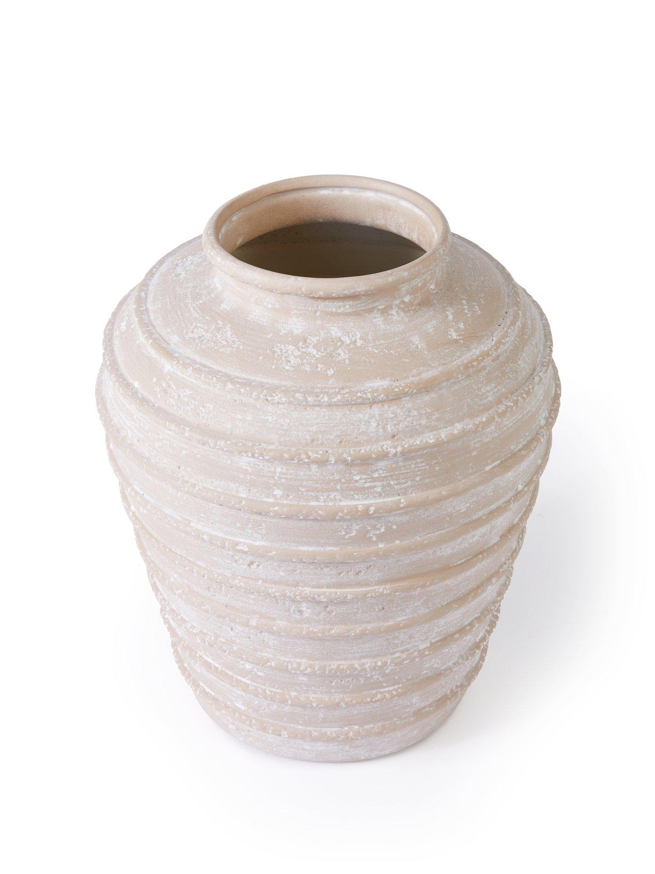 Image 3 of 5 of Michelle Keegan Home Ribbed Ceramic Urn Vase