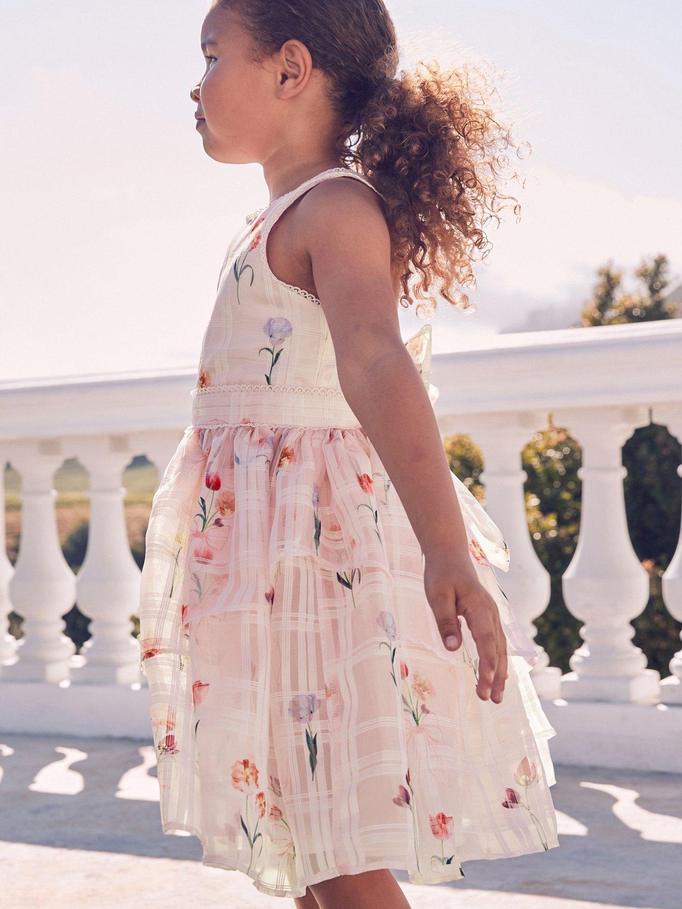 Image 2 of 6 of Ted Baker Bow Dress - Pink