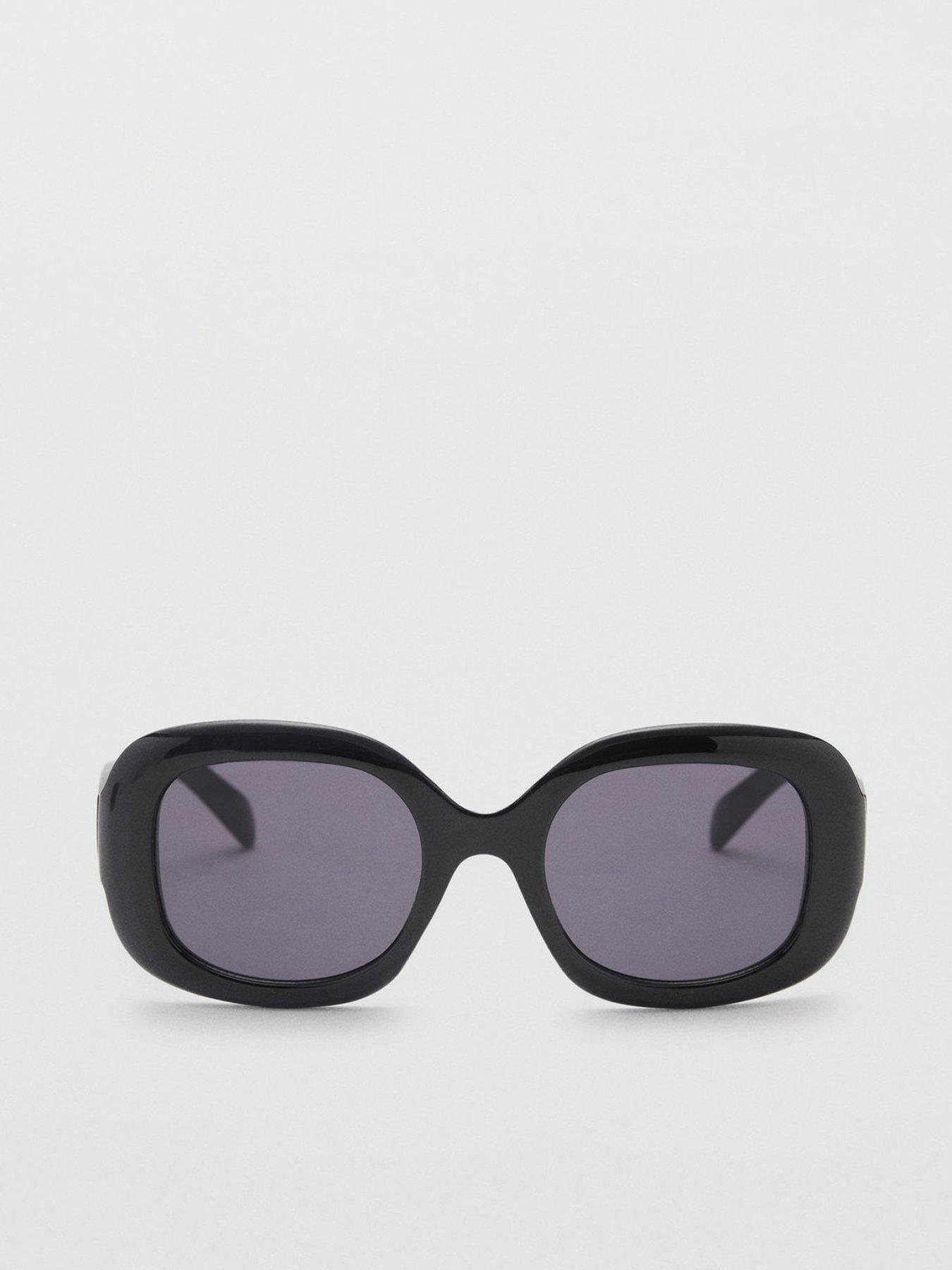 Image 1 of 4 of Mango Squared Frame Sunglasses - Black