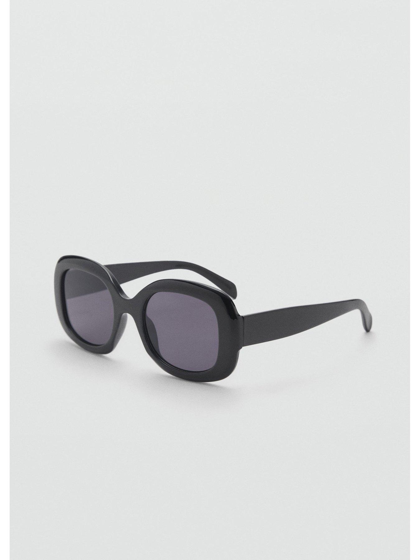 Image 2 of 4 of Mango Squared Frame Sunglasses - Black