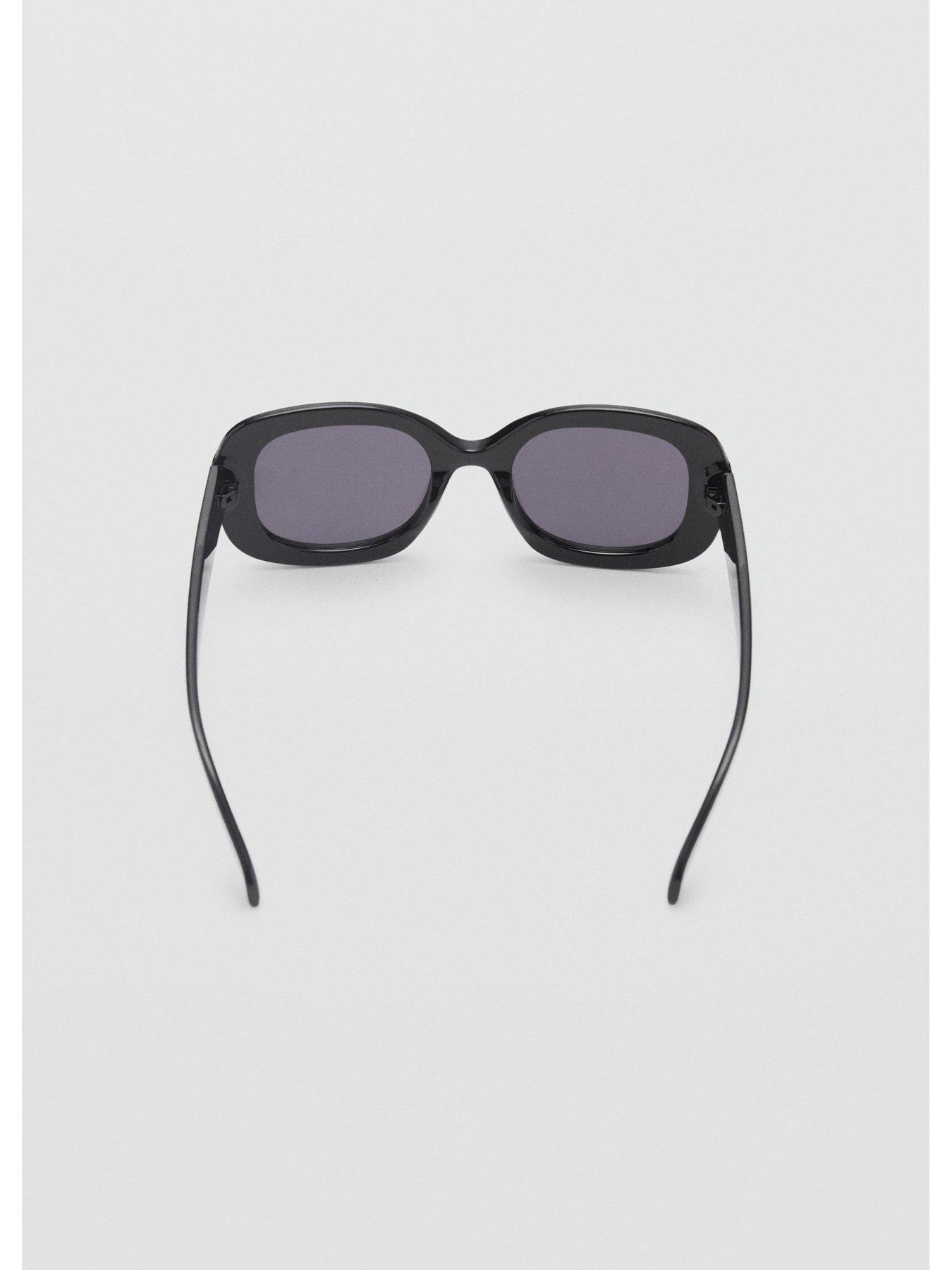 Image 3 of 4 of Mango Squared Frame Sunglasses - Black