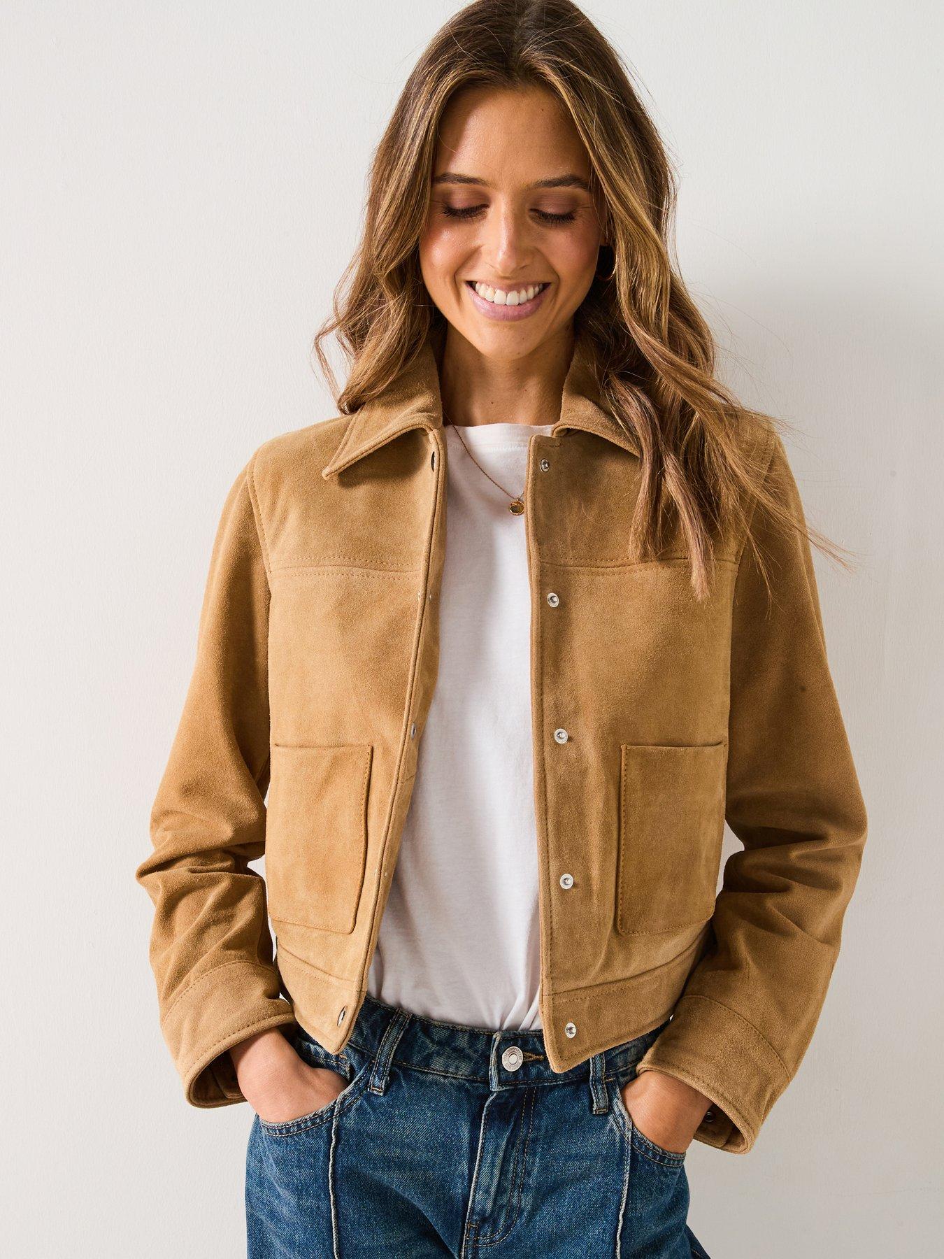 mango-suede-pocket-jacket-brownfront