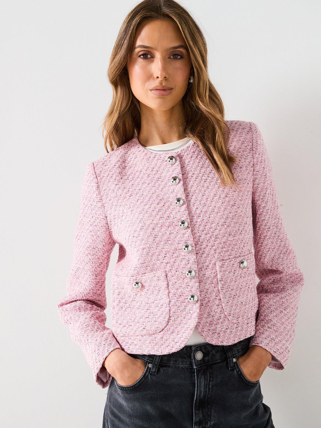 Mango Fitted Tweed Jacket Very Ireland