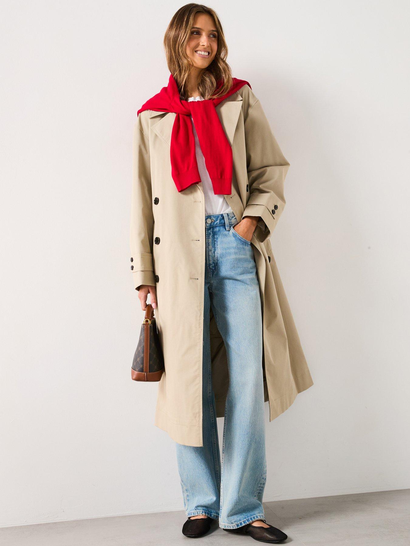 mango-buttoned-trenchcoat-beige