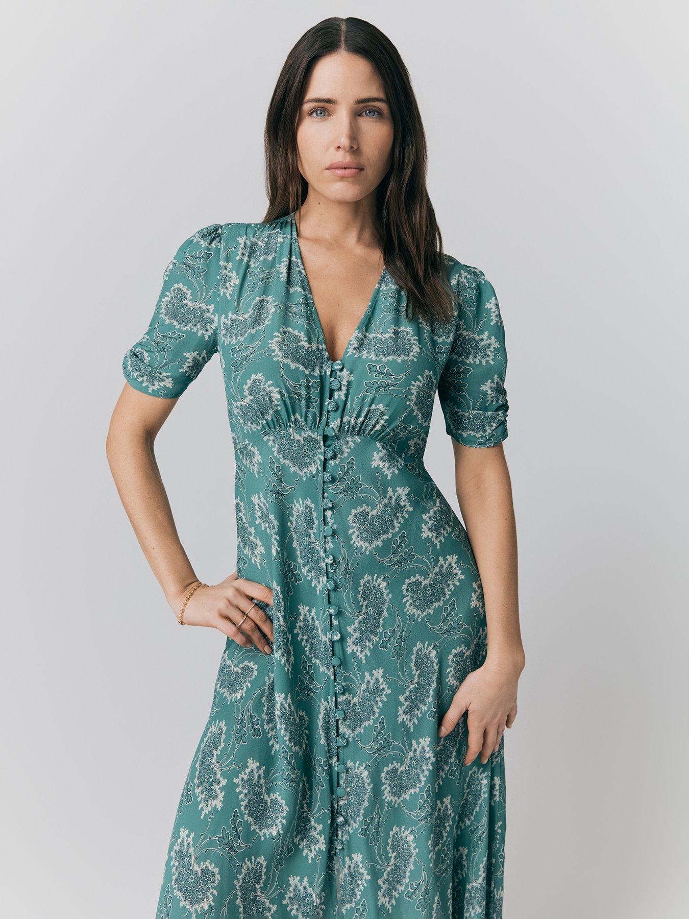 ghost-flo-floral-midi-tea-dress-green-floraloutfit