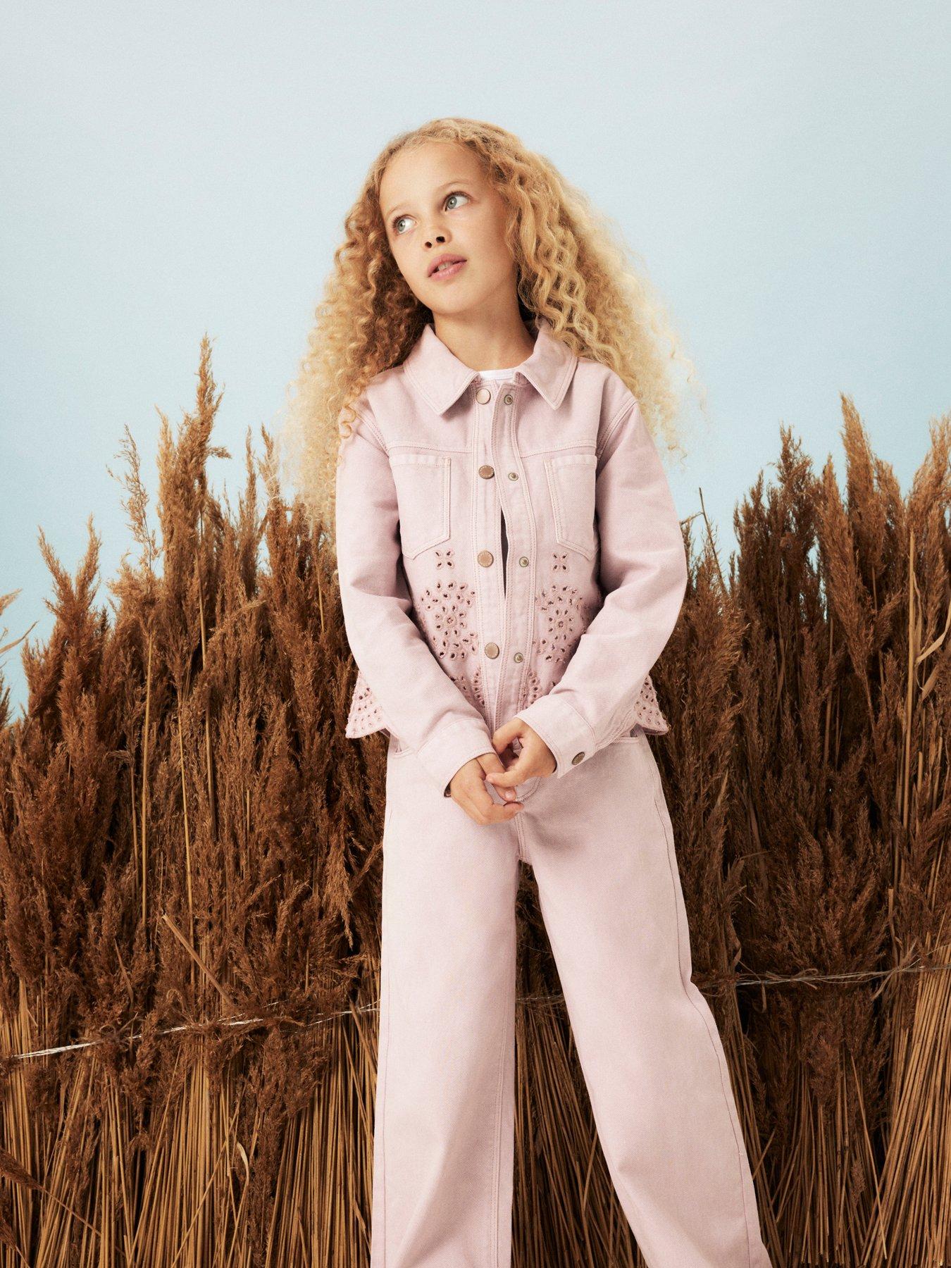 Image 4 of 4 of Name It Girls Cutwork Denim Jacket - Burnished Lilac