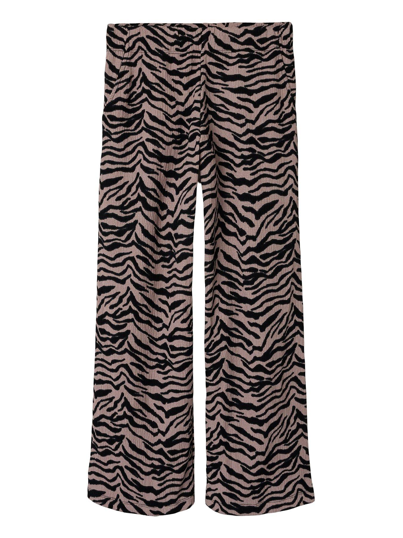 Image 1 of 5 of Name It Girls Zebra Print Trousers - Burnished Lilac