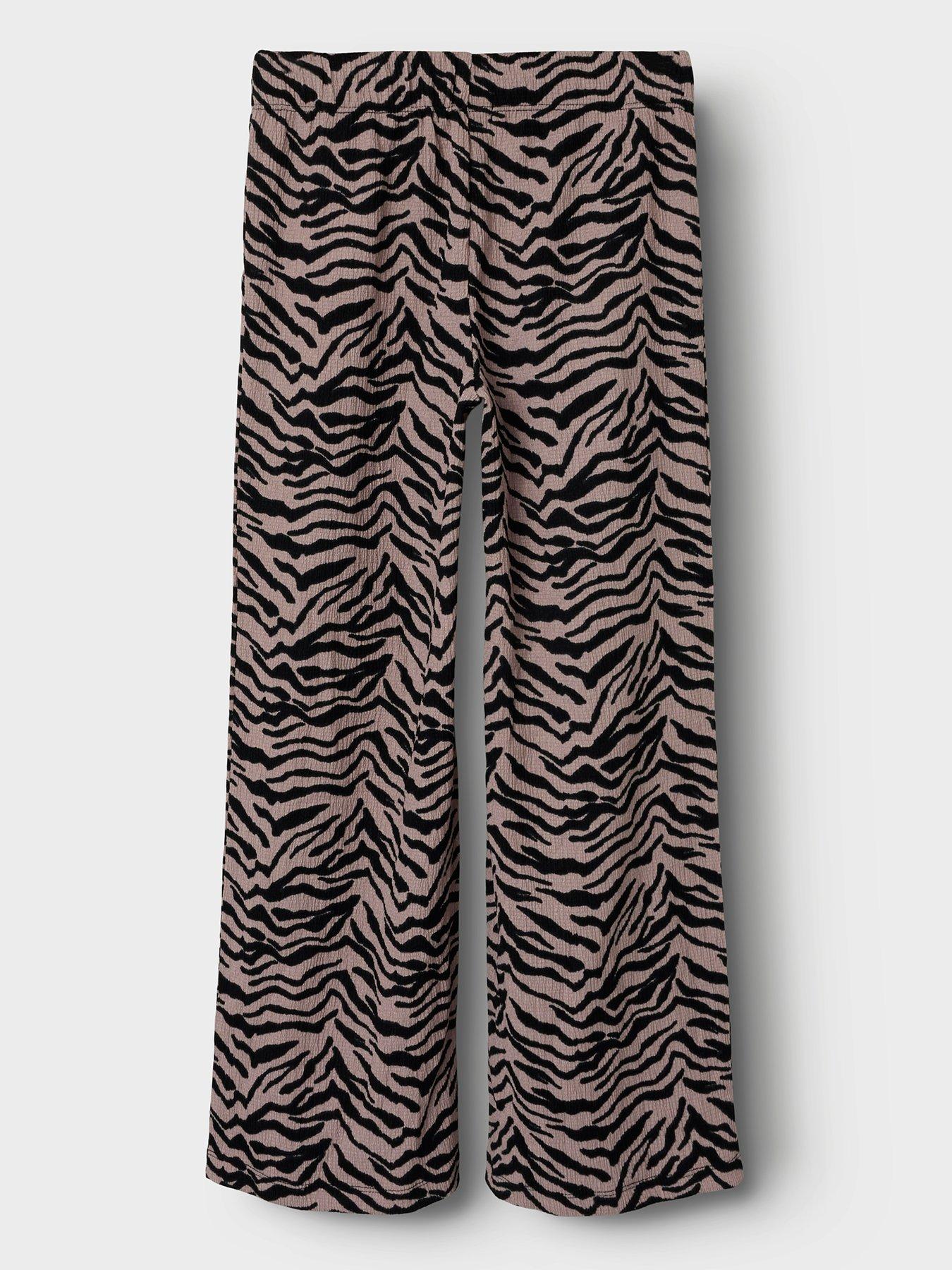 Image 3 of 5 of Name It Girls Zebra Print Trousers - Burnished Lilac