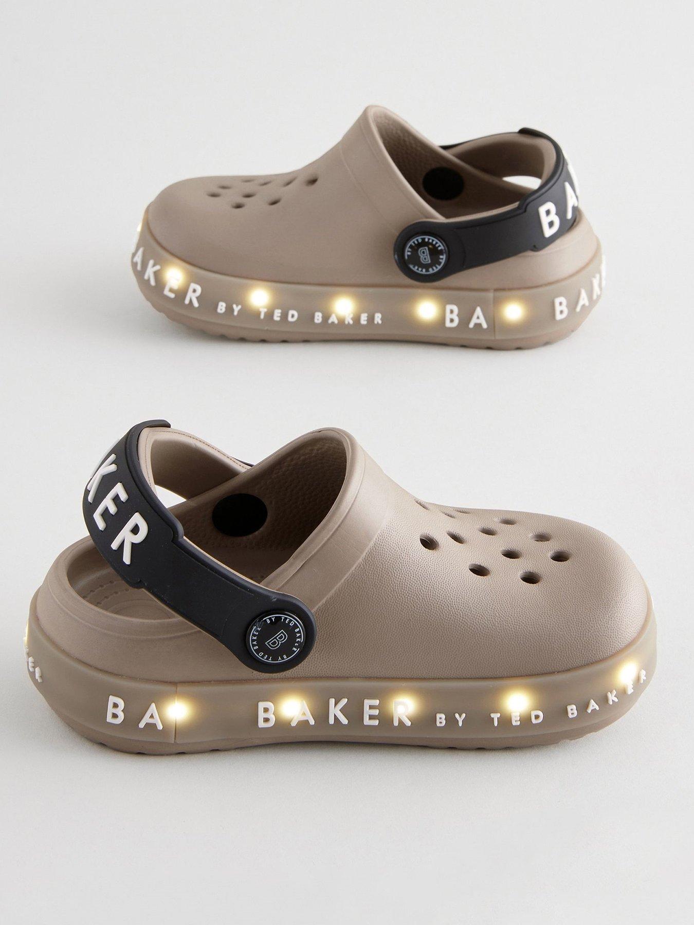 Ted Baker Unisex Kids Light Up Sling Back Clogs - Stone