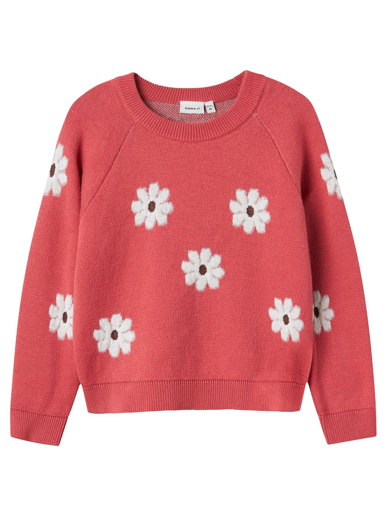 name-it-mini-girls-flower-knitted-jumper-rapture-rose