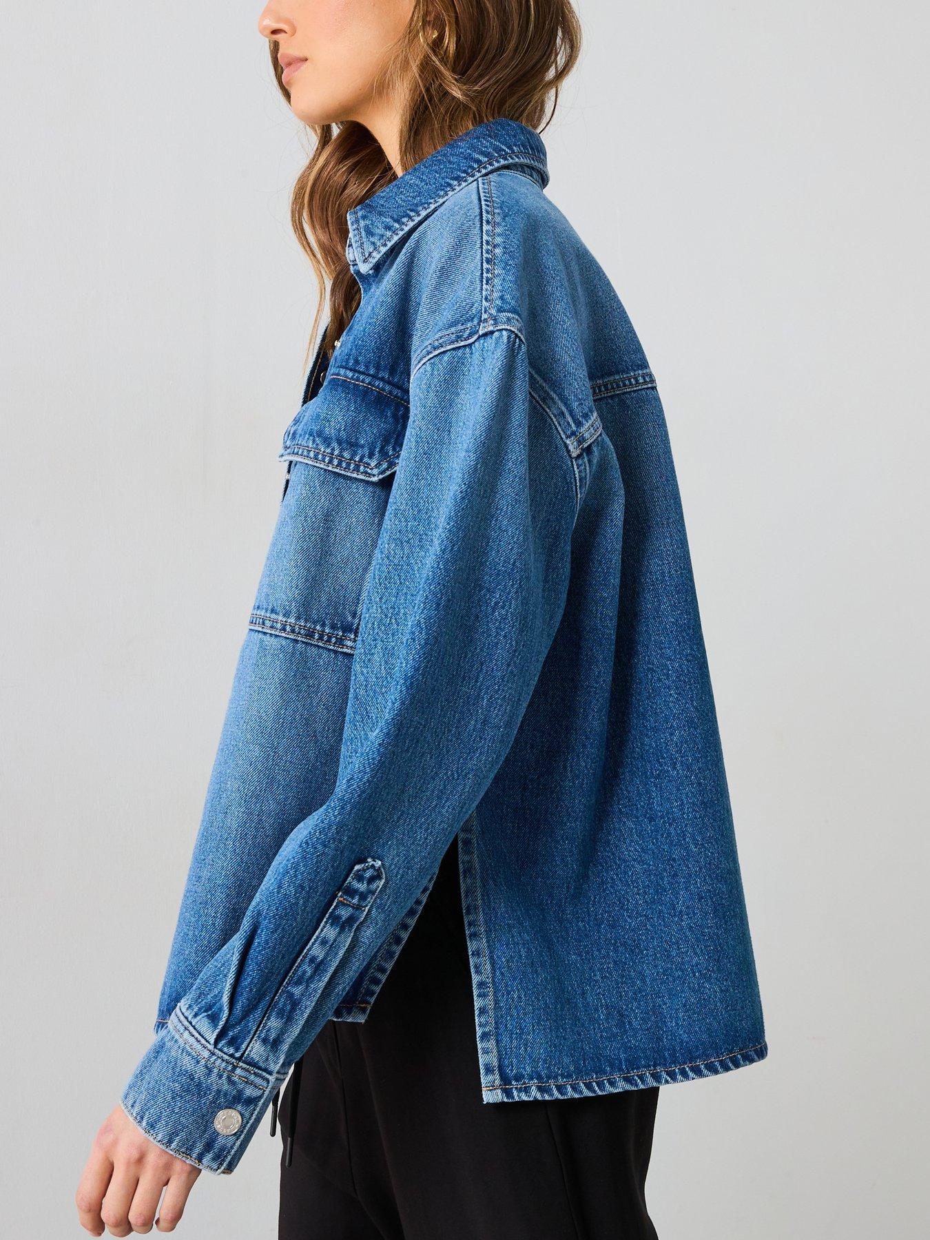 Image 2 of 6 of Mango Denim Overshirt Pockets - Blue