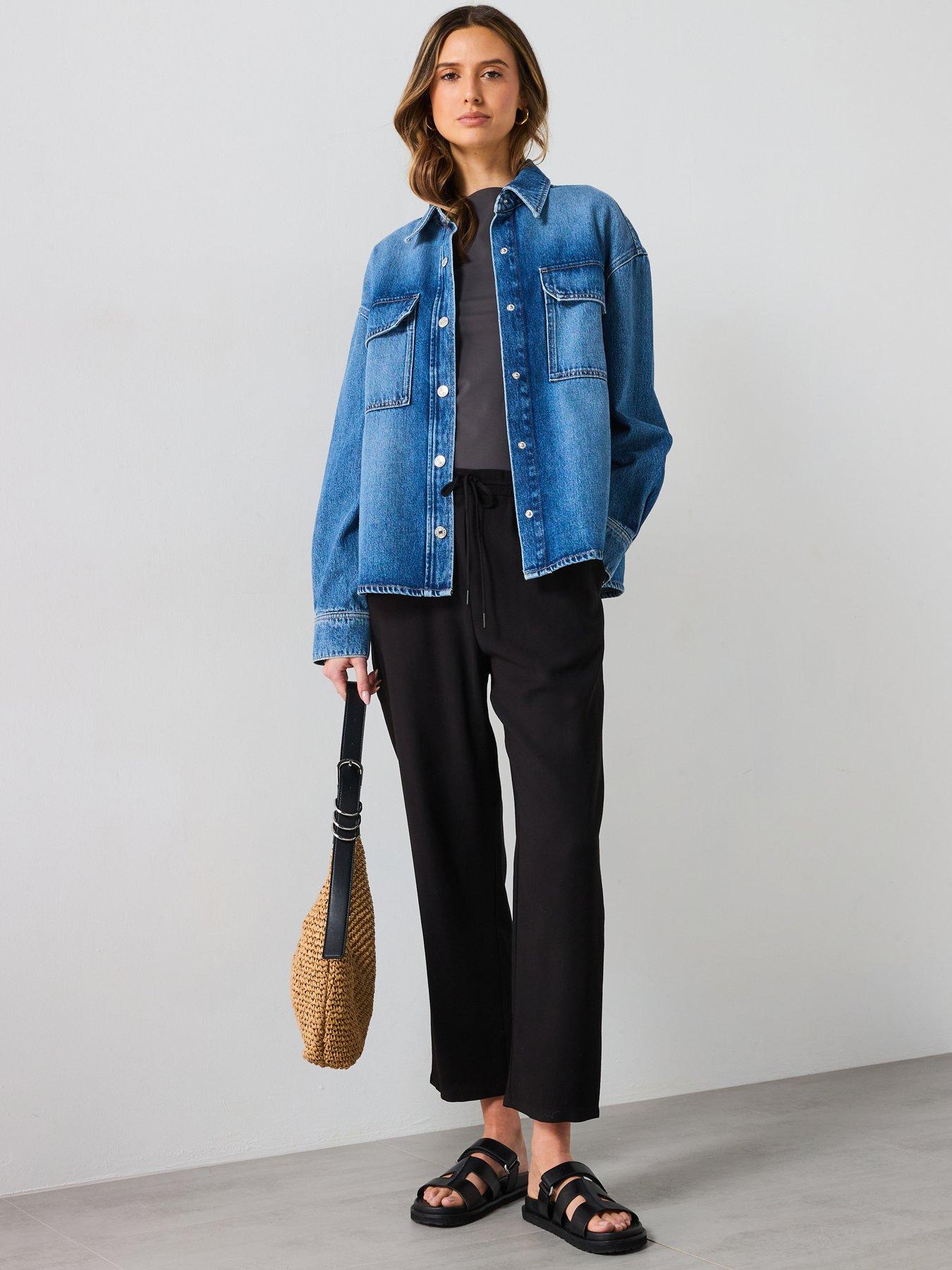 Image 3 of 6 of Mango Denim Overshirt Pockets - Blue