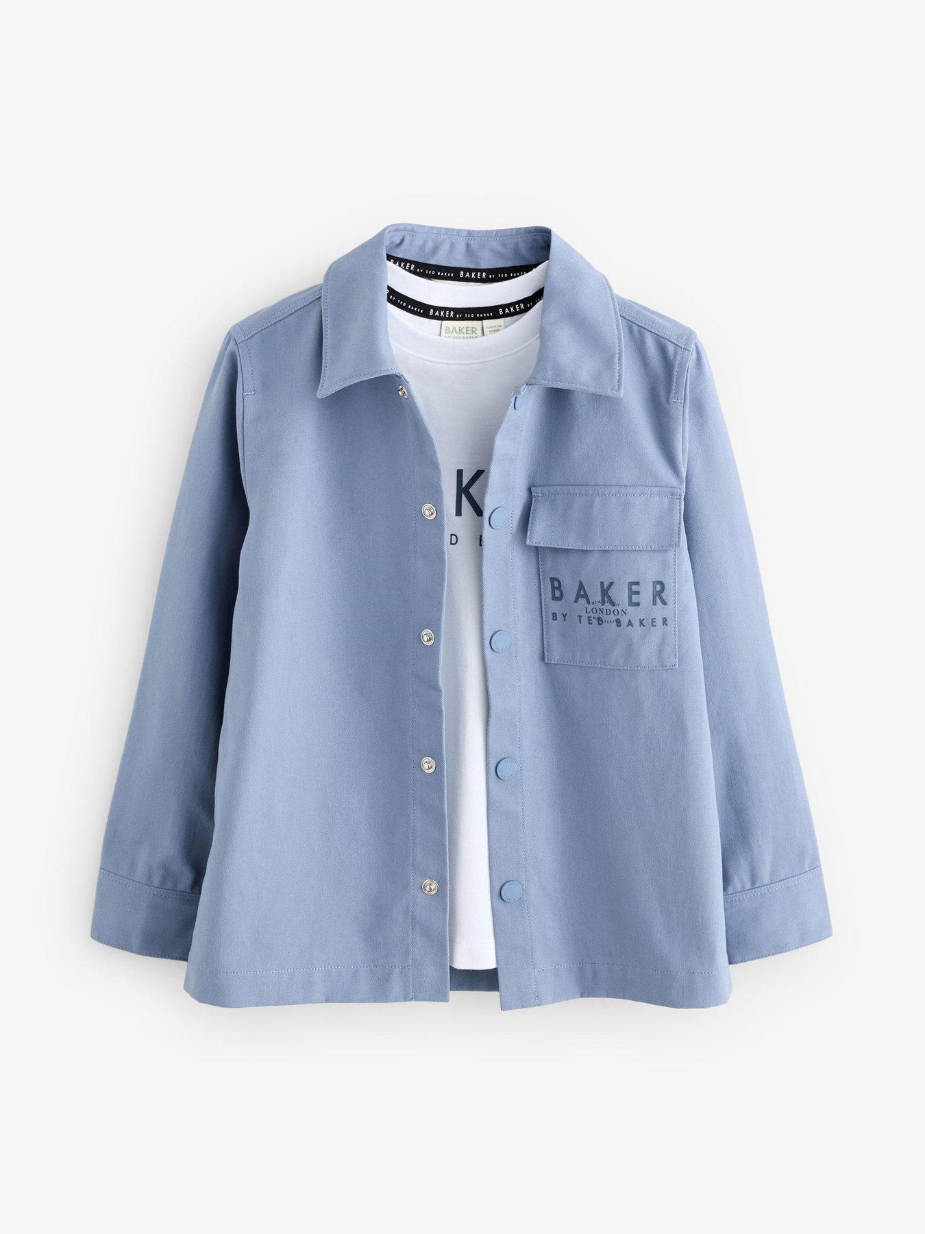 Image 3 of 6 of Ted Baker Boys Shacket & Tshirt Set - Blue