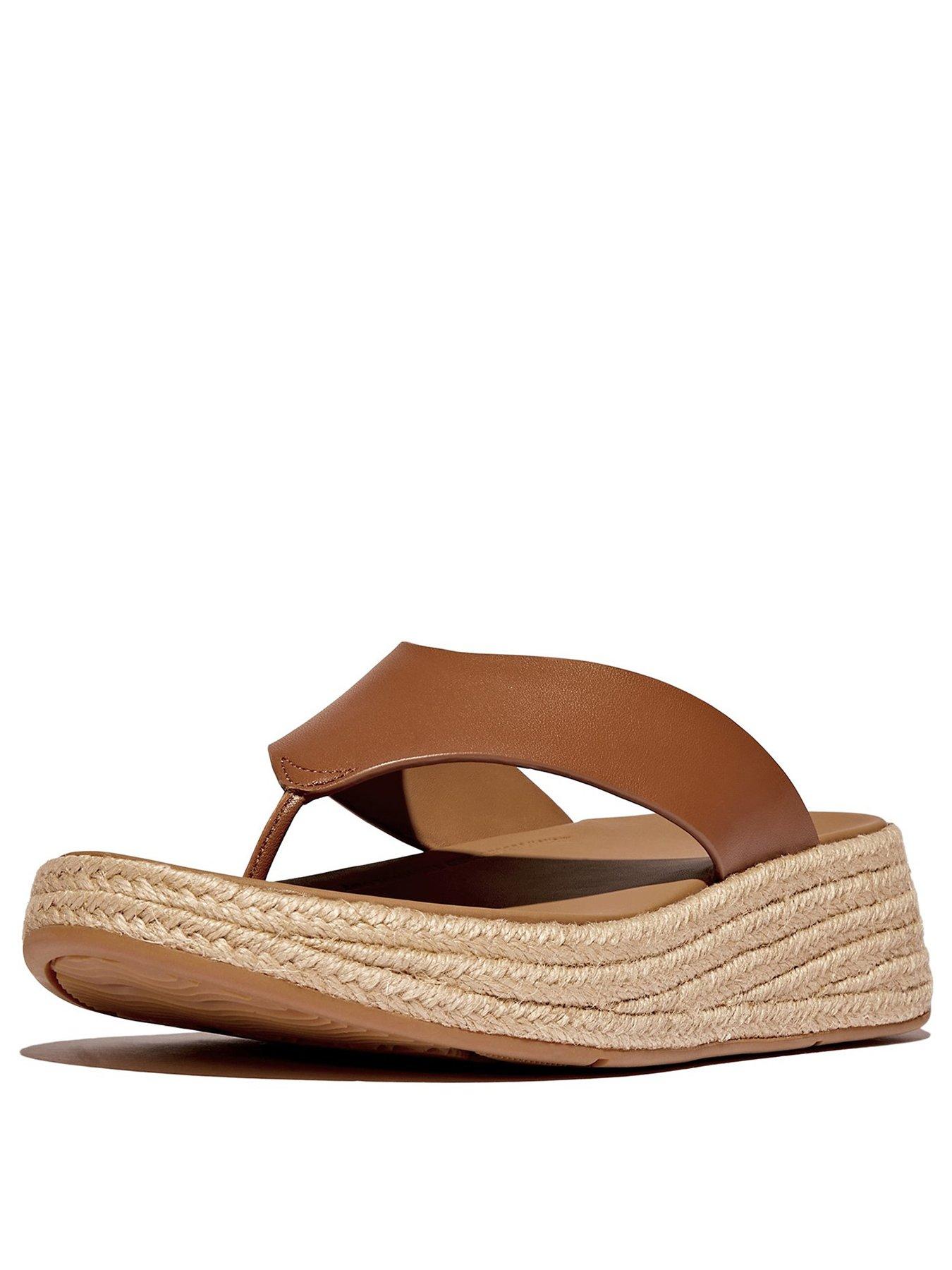 Image 2 of 5 of FitFlop F-mode Toe Post Espadrille - Deep Tan