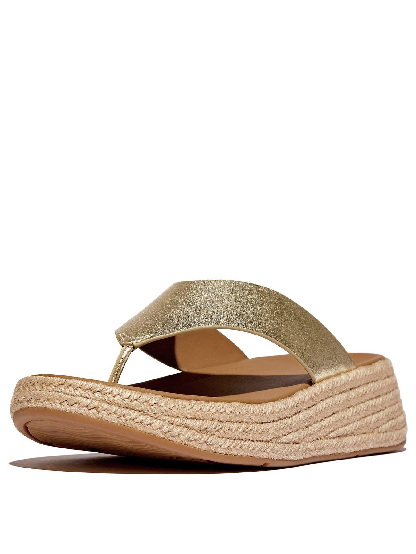Image 2 of 5 of FitFlop F-mode Toe Post Espadrille - Platino