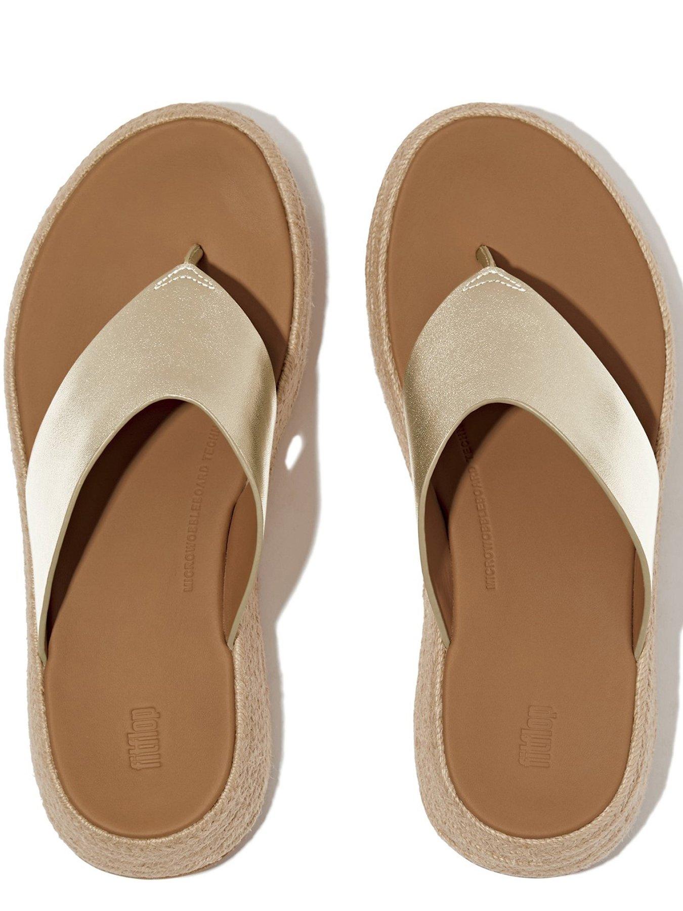 Image 3 of 5 of FitFlop F-mode Toe Post Espadrille - Platino