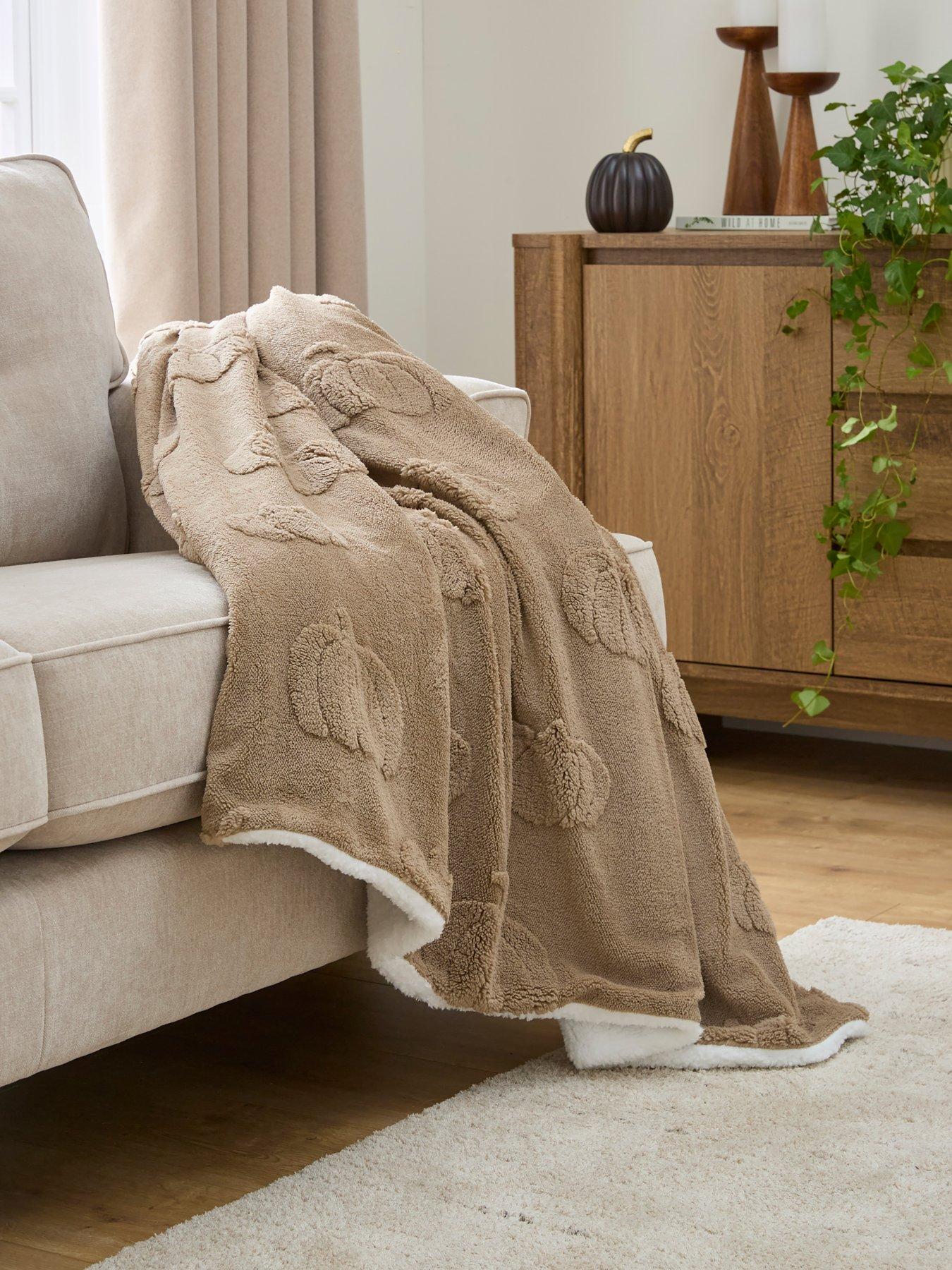 Very Home Pumpkin Fleece Throw 150x200cm