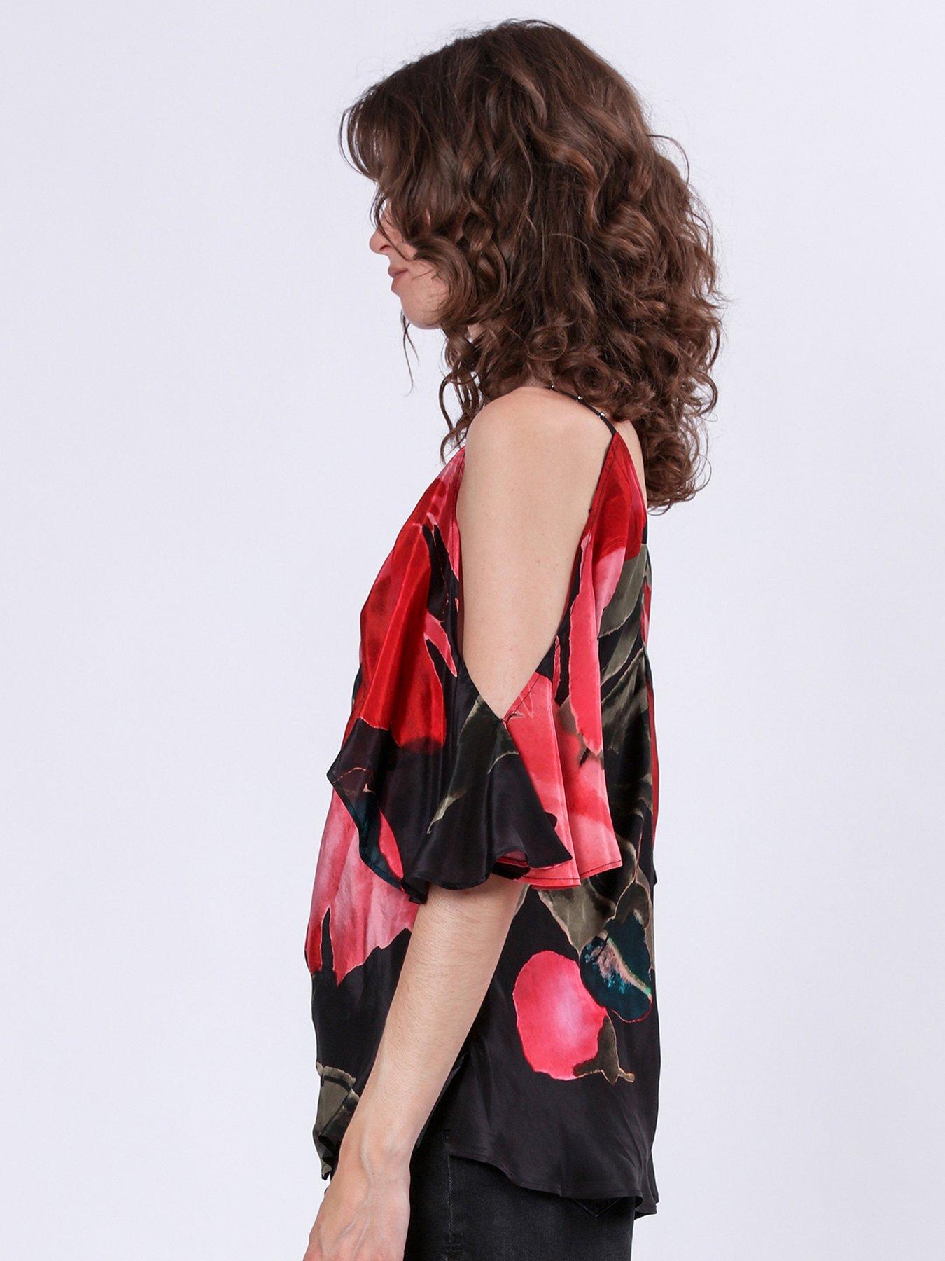Image 4 of 5 of Religion Ametrine Floral Naked Shoulder Top - Pink
