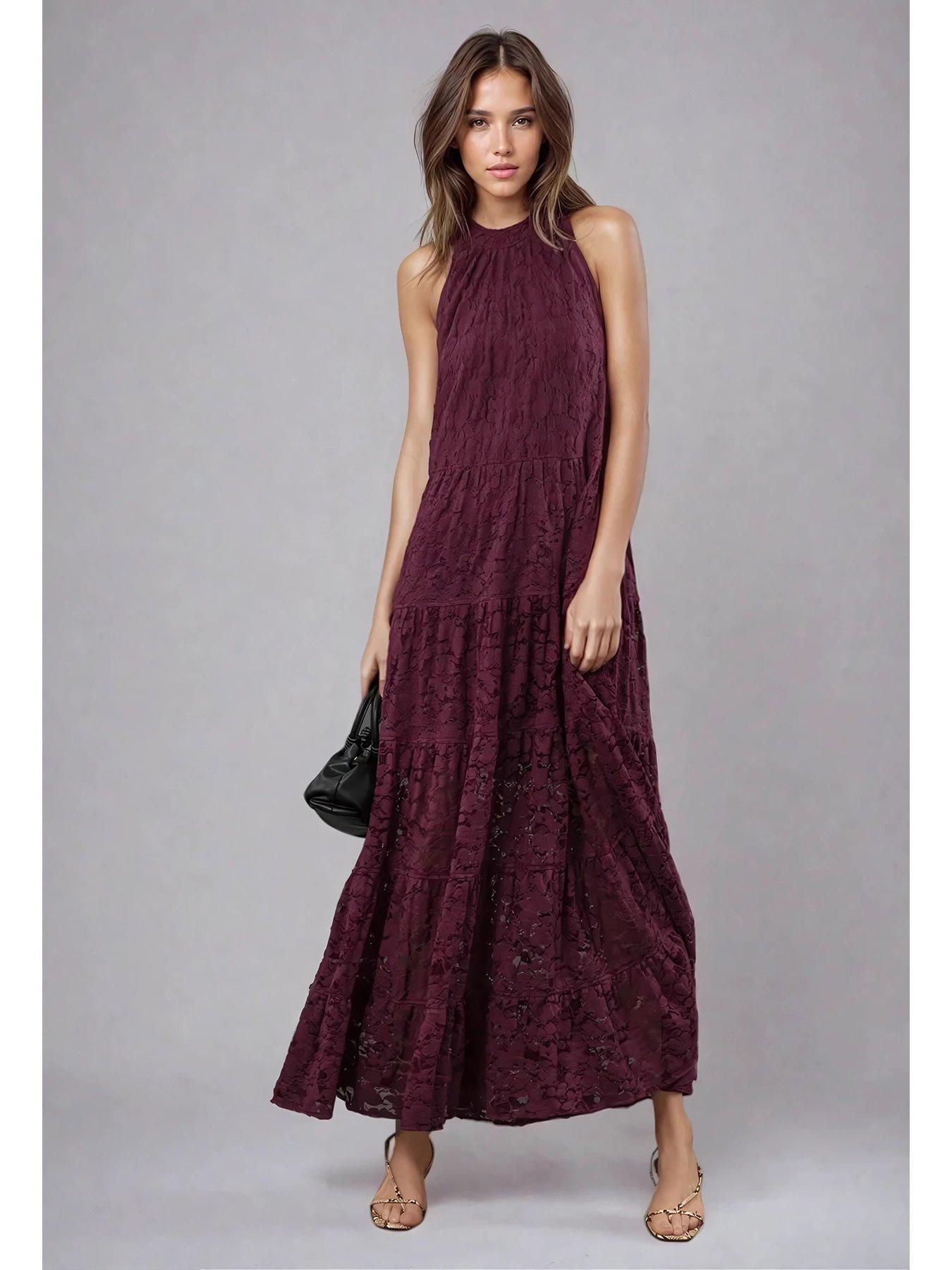 religion-eileen-tiered-maxi-lace-dress-redback