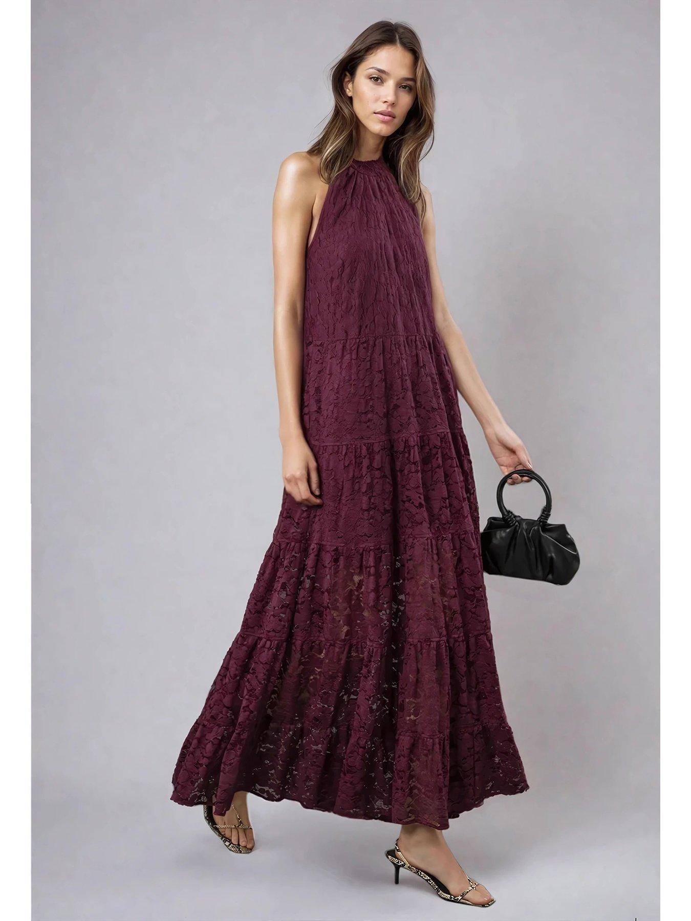religion-eileen-tiered-maxi-lace-dress-reddetail