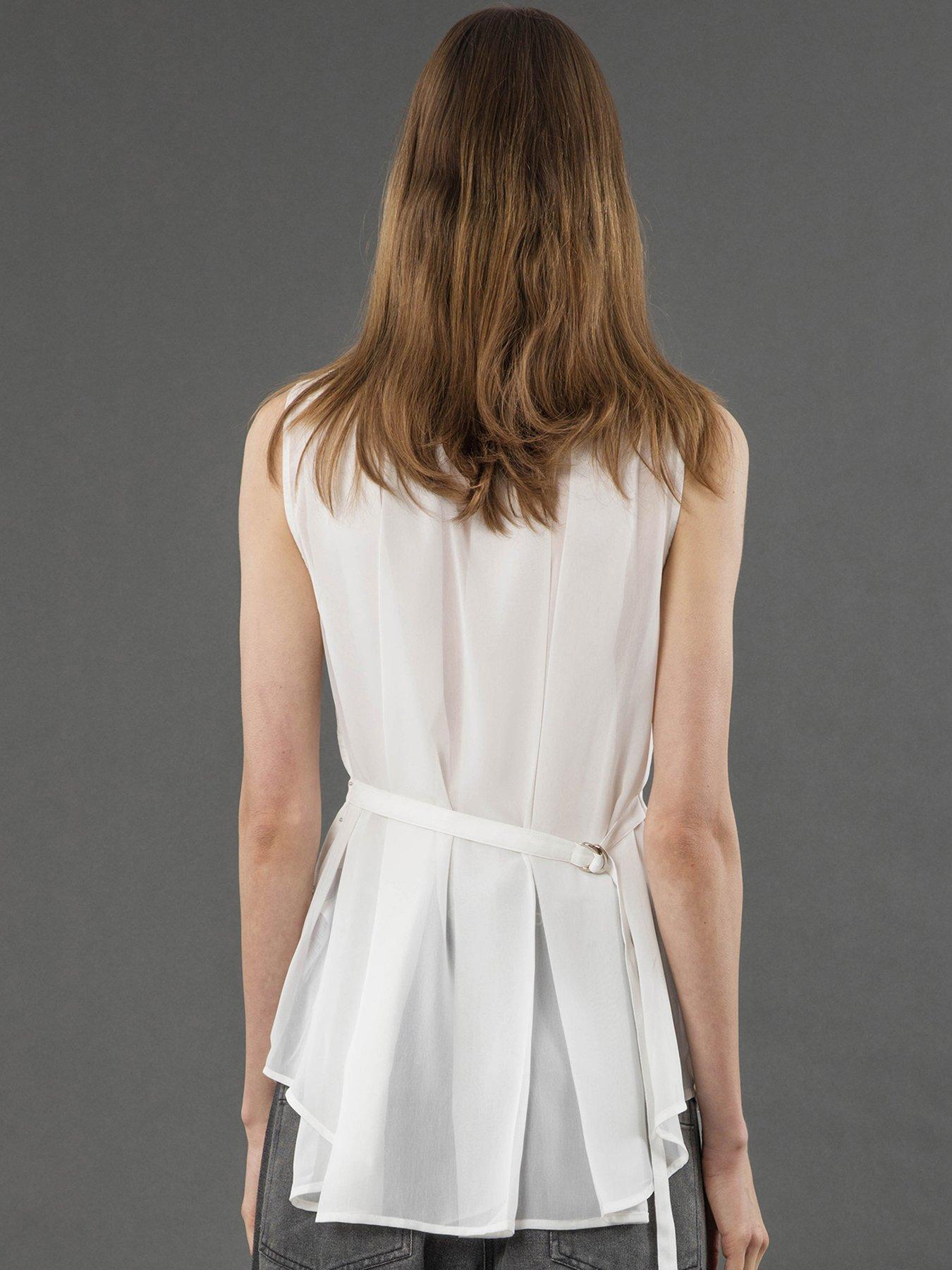 Image 2 of 5 of Religion Fleet Sequin Beaded Waistcoat Top - White