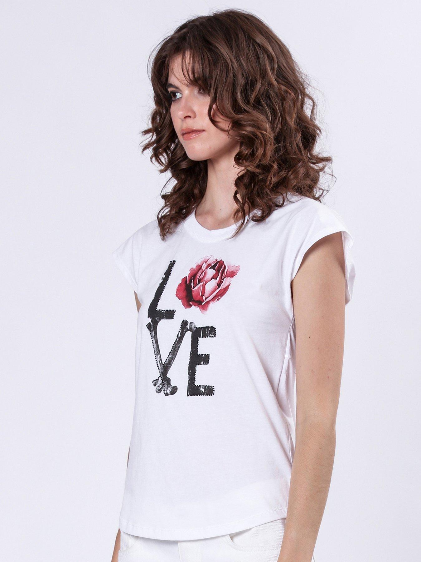 Image 5 of 6 of Religion Love Graphic Spirit T-Shirt - White