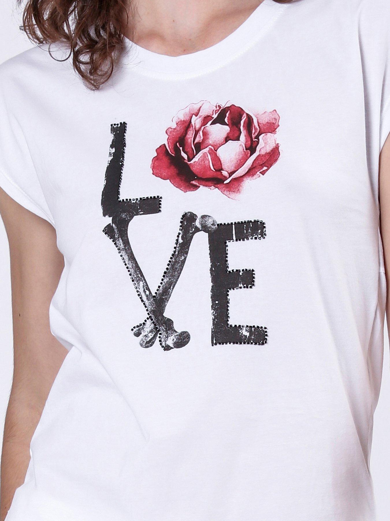 Image 6 of 6 of Religion Love Graphic Spirit T-Shirt - White