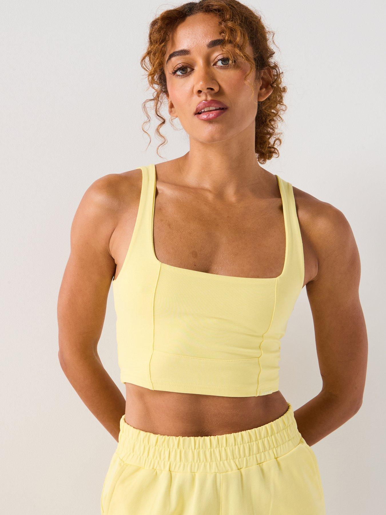 Gym King Women's 365 Jersey Square Neck Tank - Yellow