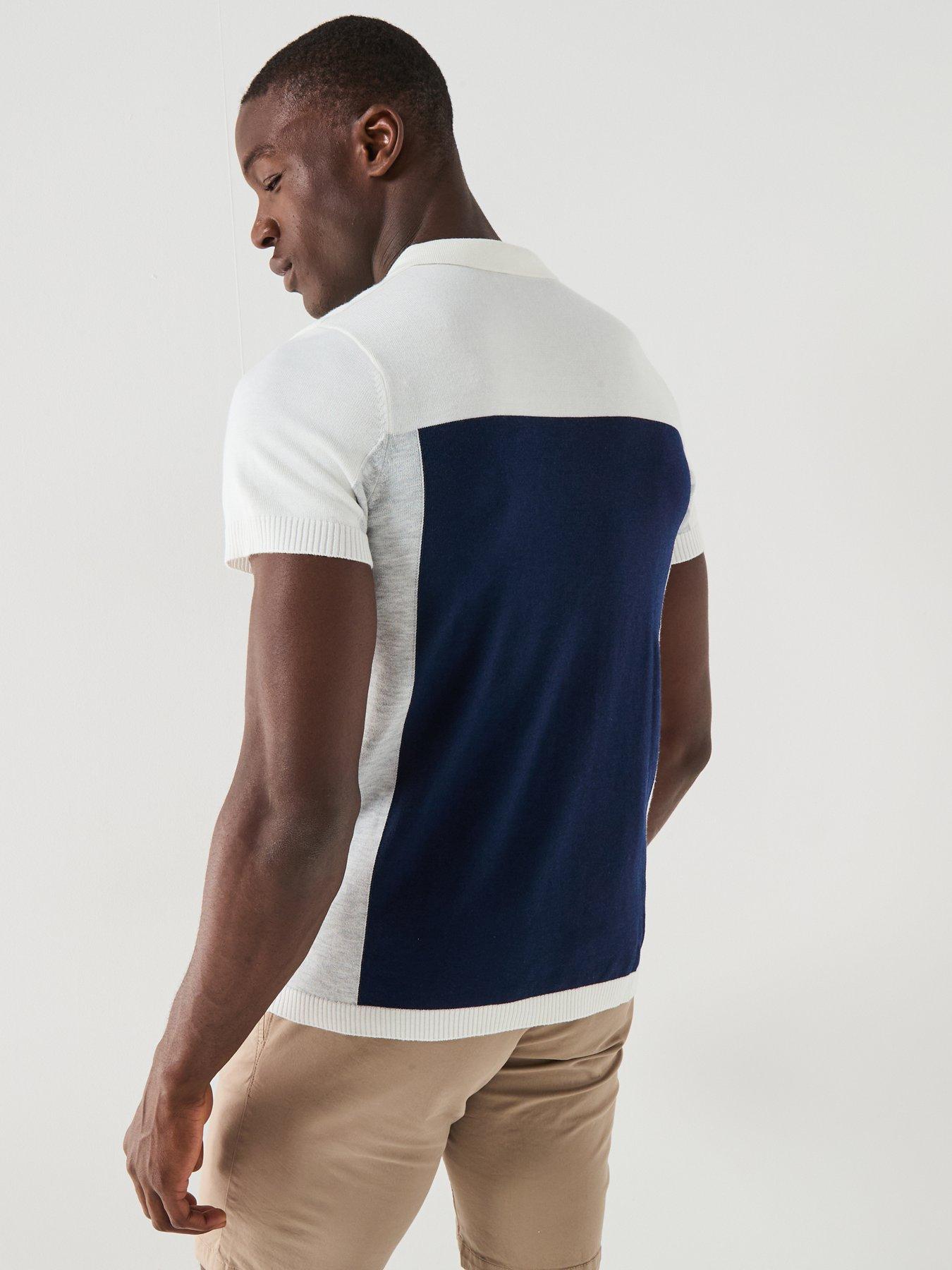 gym-king-mens-colour-block-polo-beigestillFront
