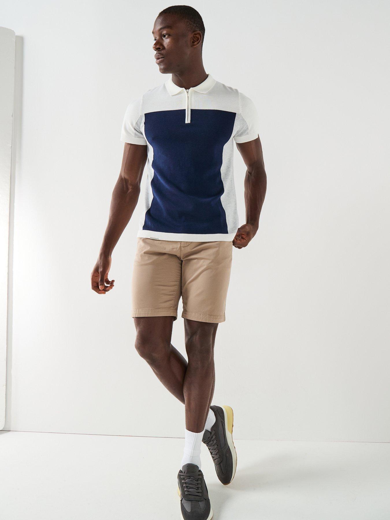 gym-king-mens-colour-block-polo-beigeback