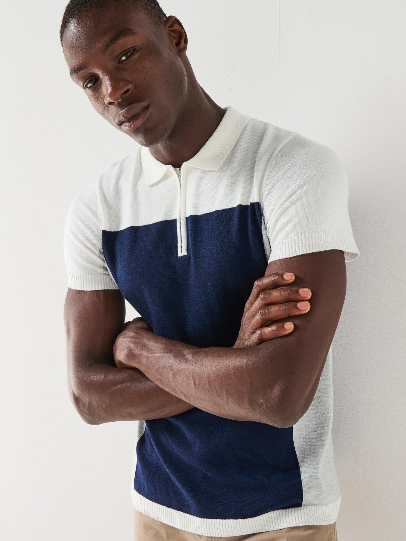 gym-king-mens-colour-block-polo-beigedetail