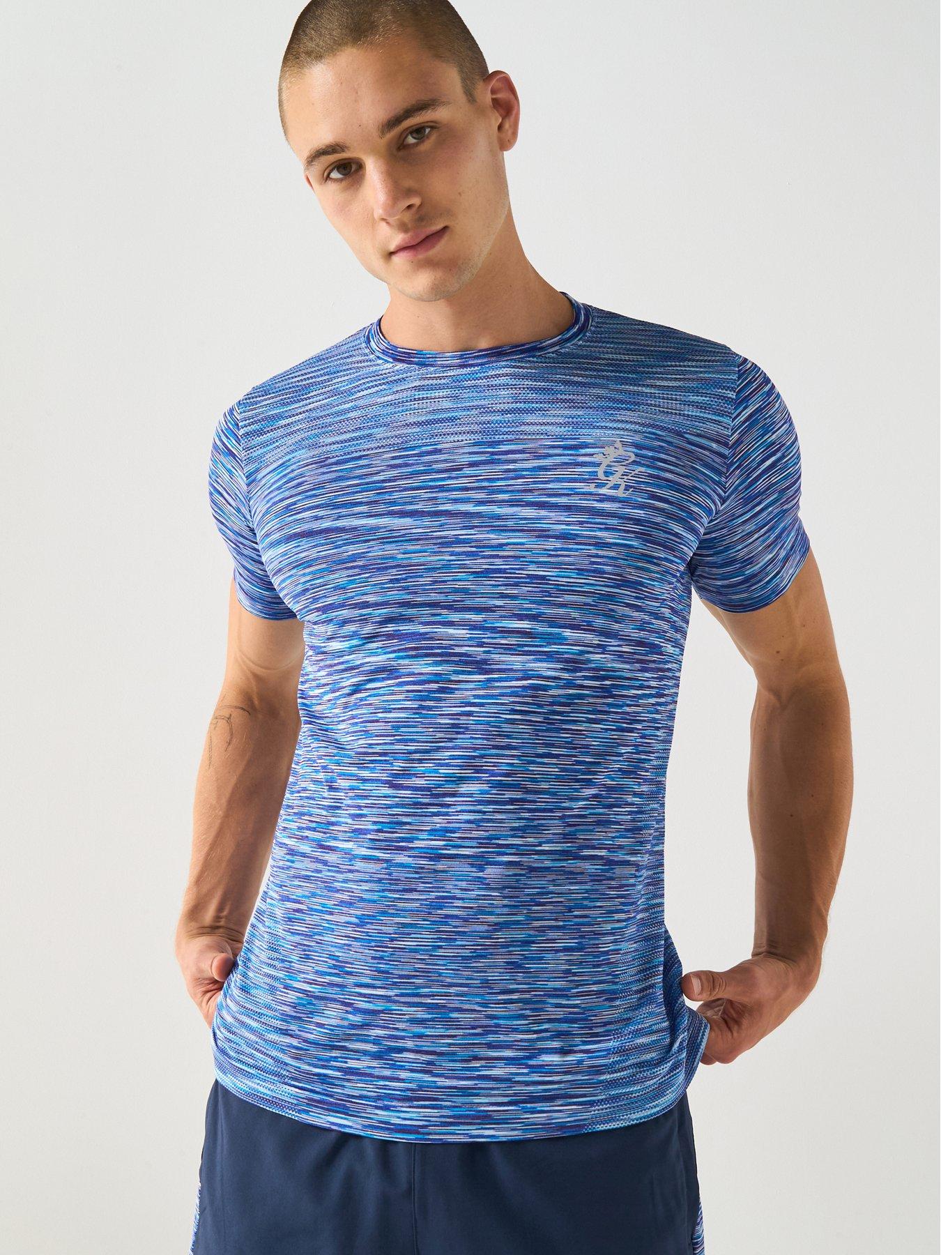 Gym King Men's Energy Space Dye Tee - Blue