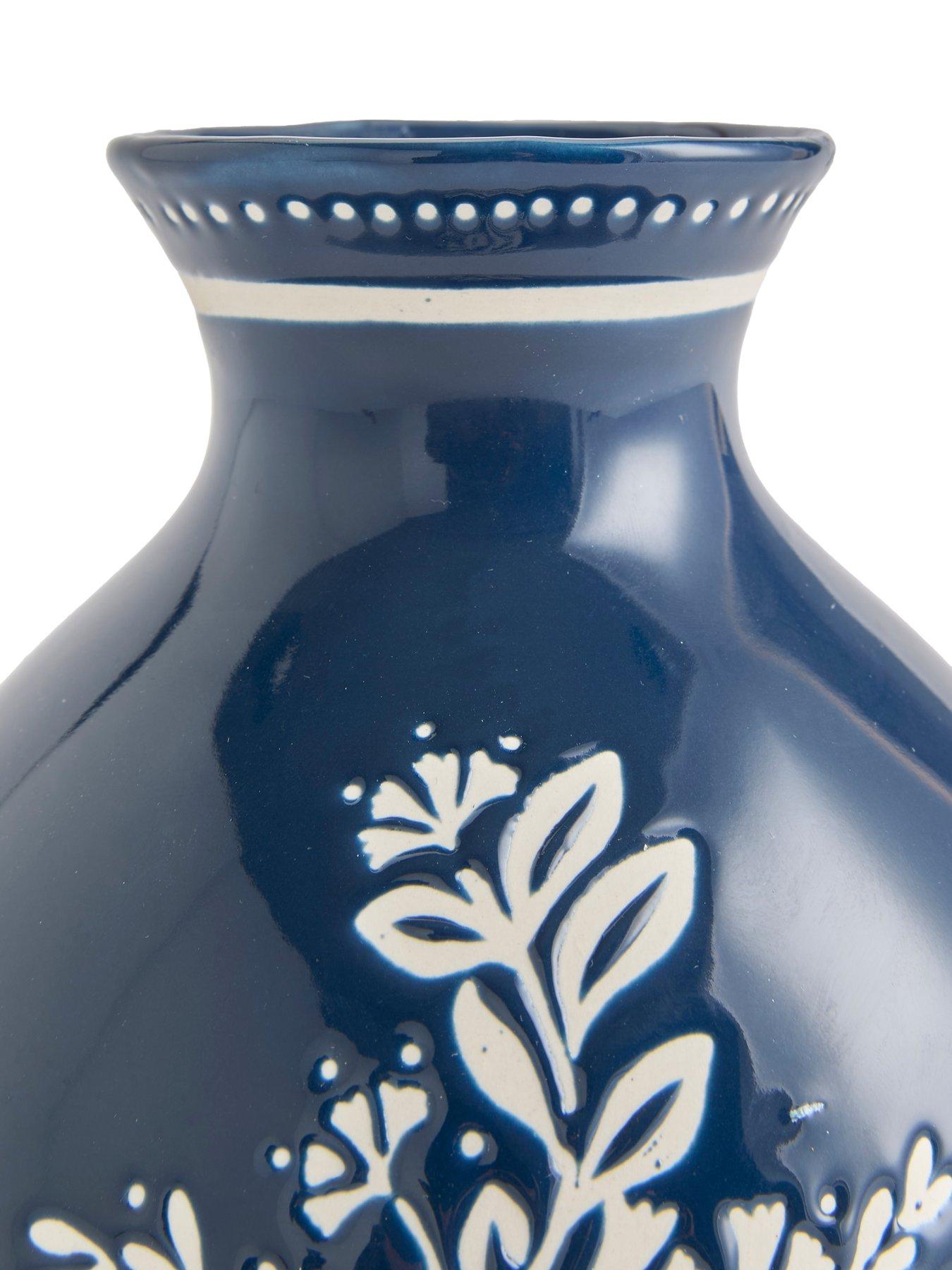 Image 5 of 5 of The Very Collection Botanical Printed Vase - Blue