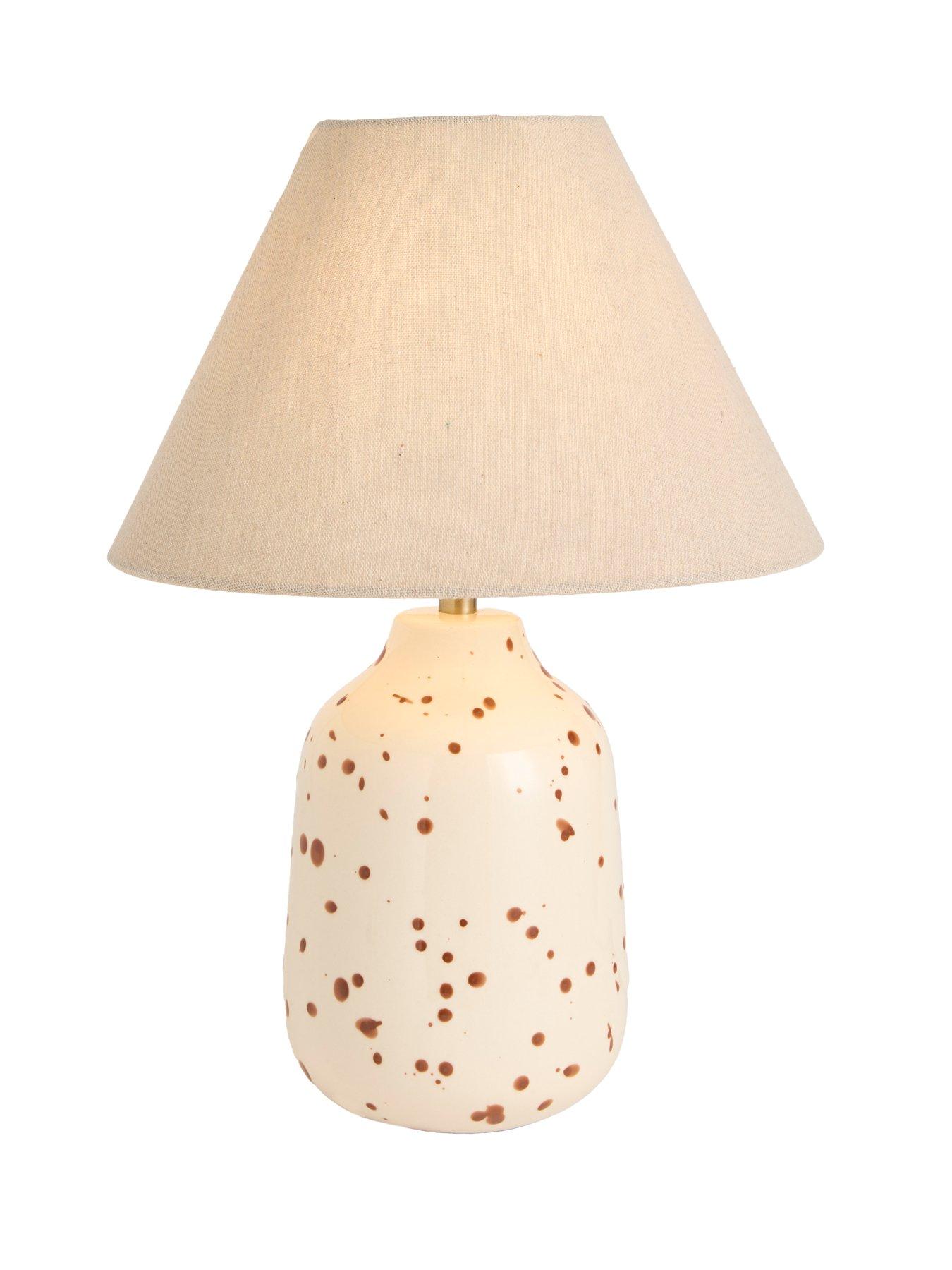 Image 3 of 5 of The Very Collection Speckled Ceramic Table Lamp