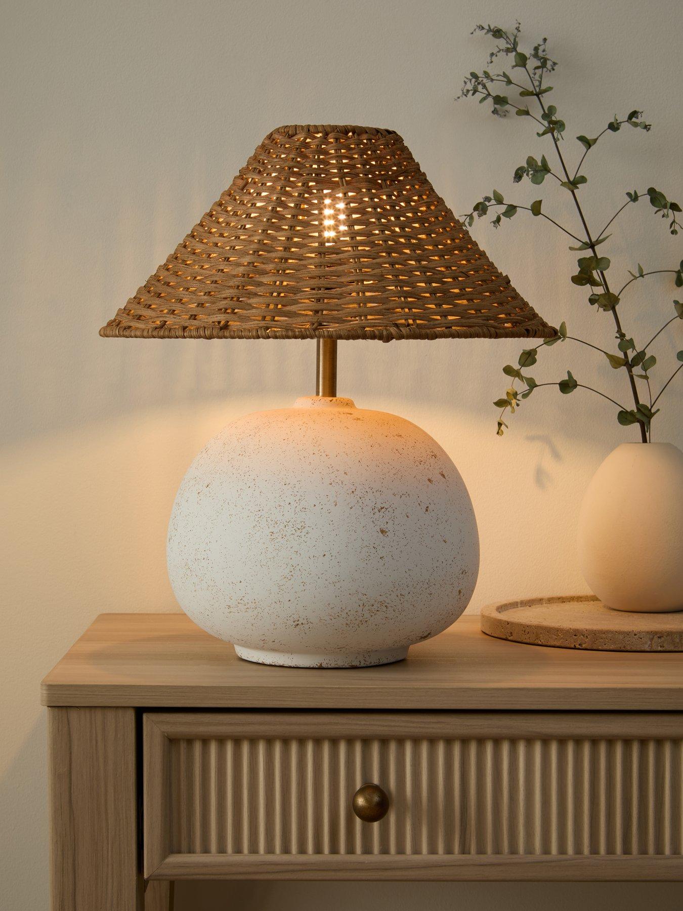 Image 1 of 6 of Michelle Keegan Home MK Small Rattan Table Lamp