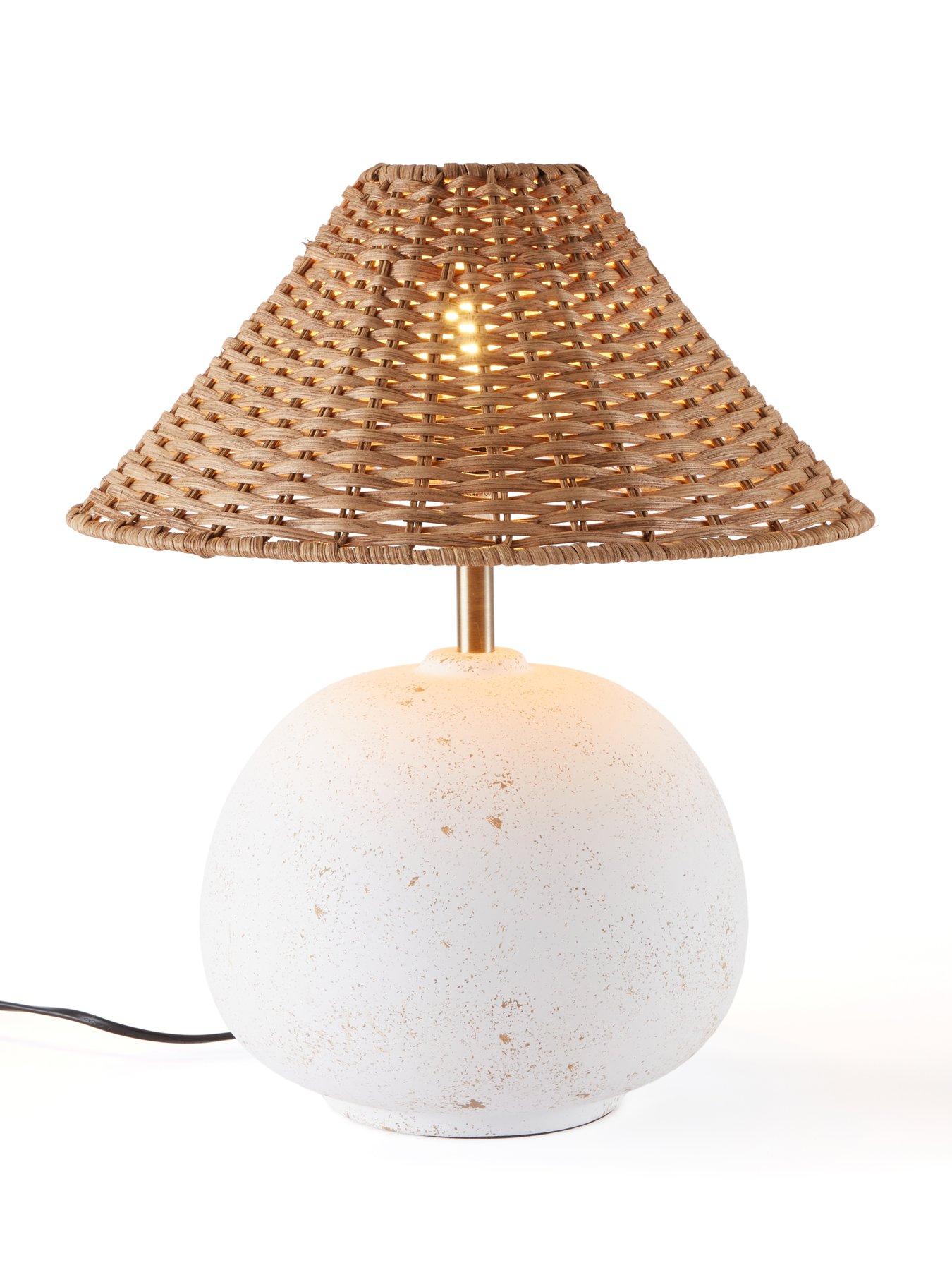 Image 3 of 6 of Michelle Keegan Home MK Small Rattan Table Lamp