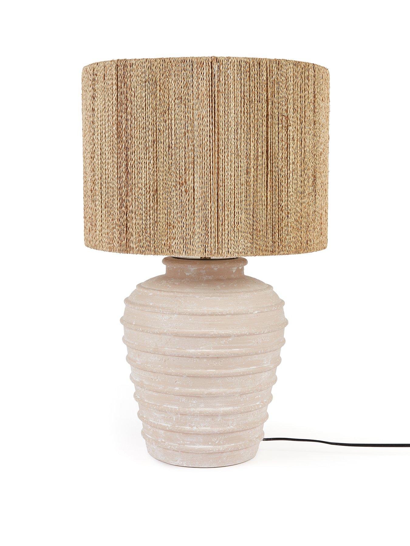 Image 2 of 4 of Michelle Keegan Home MK Ribbed Ceramic Urn Table Lamp