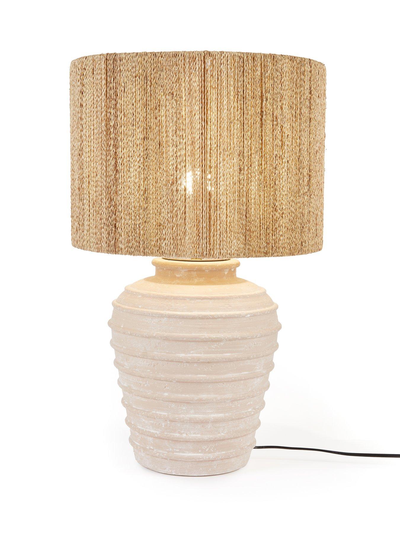 Image 3 of 4 of Michelle Keegan Home MK Ribbed Ceramic Urn Table Lamp