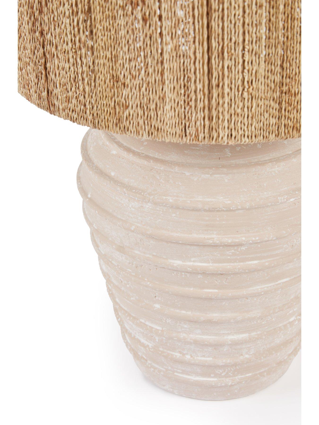 Image 4 of 4 of Michelle Keegan Home MK Ribbed Ceramic Urn Table Lamp