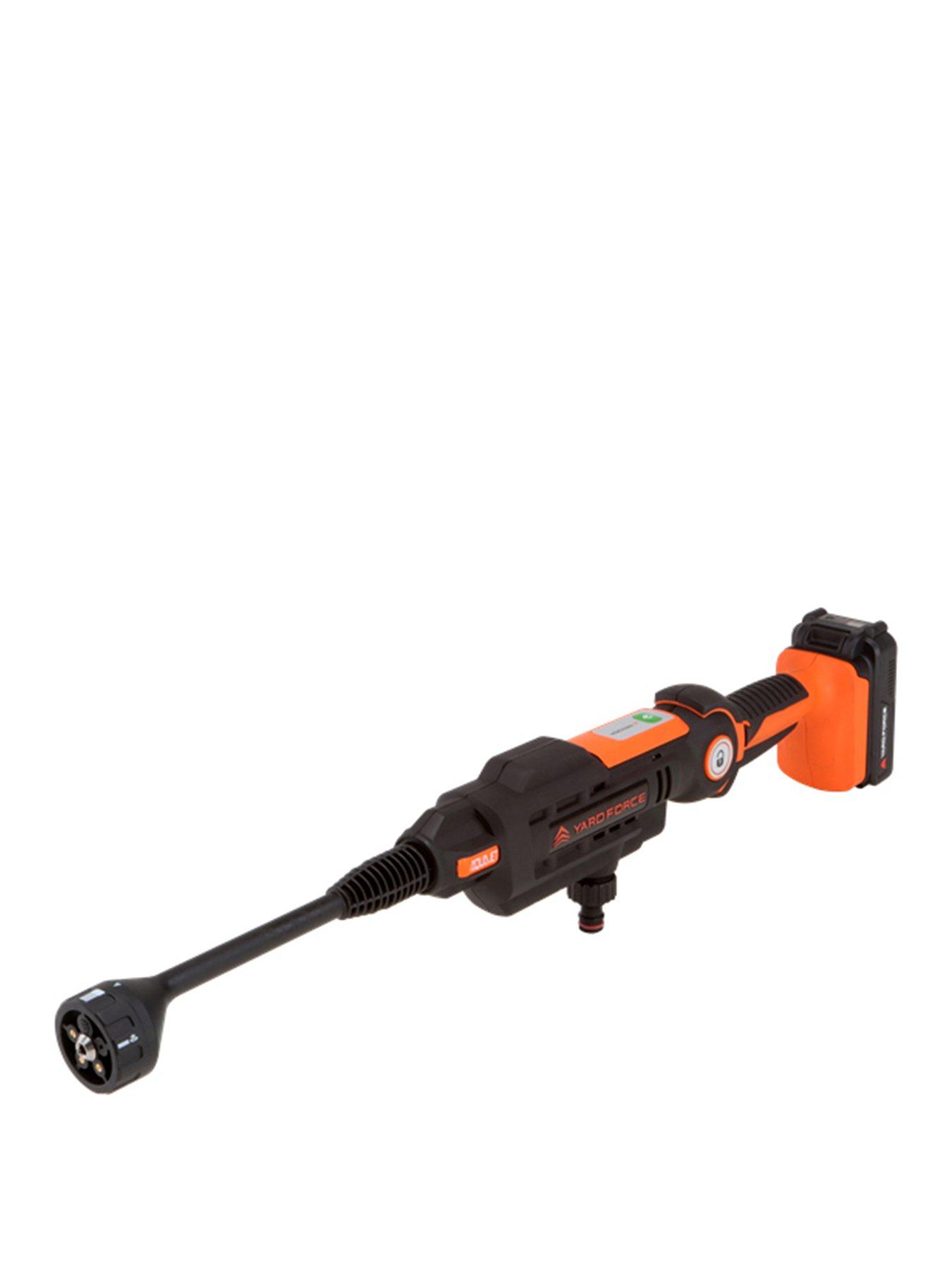 yard-force-20v-aquajet-cordless-pressure-cleaner-with-25ah-lithium-ion-battery-charger-amp-5-in-1-nozzle-lw-c02a-cr20-range