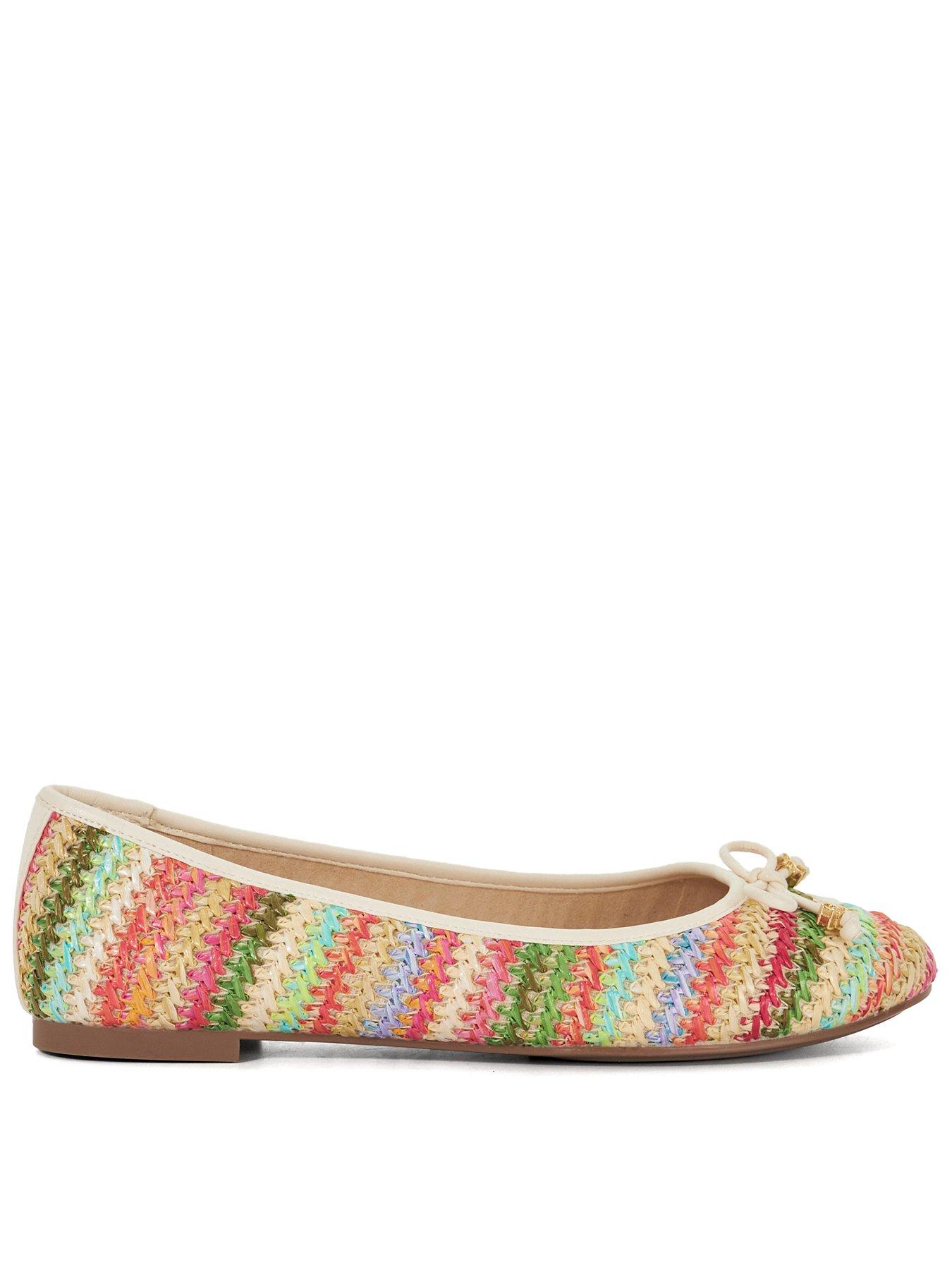 Dune London Wide Fit Hallo Charm-detail Ballet Shoes - Multi
