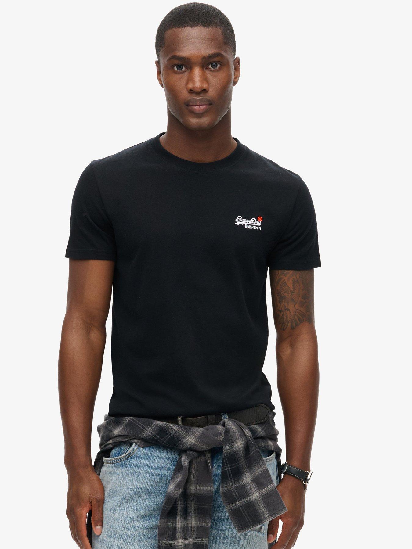 superdry-essential-contrast-embroidered-t-shirt-blackfront