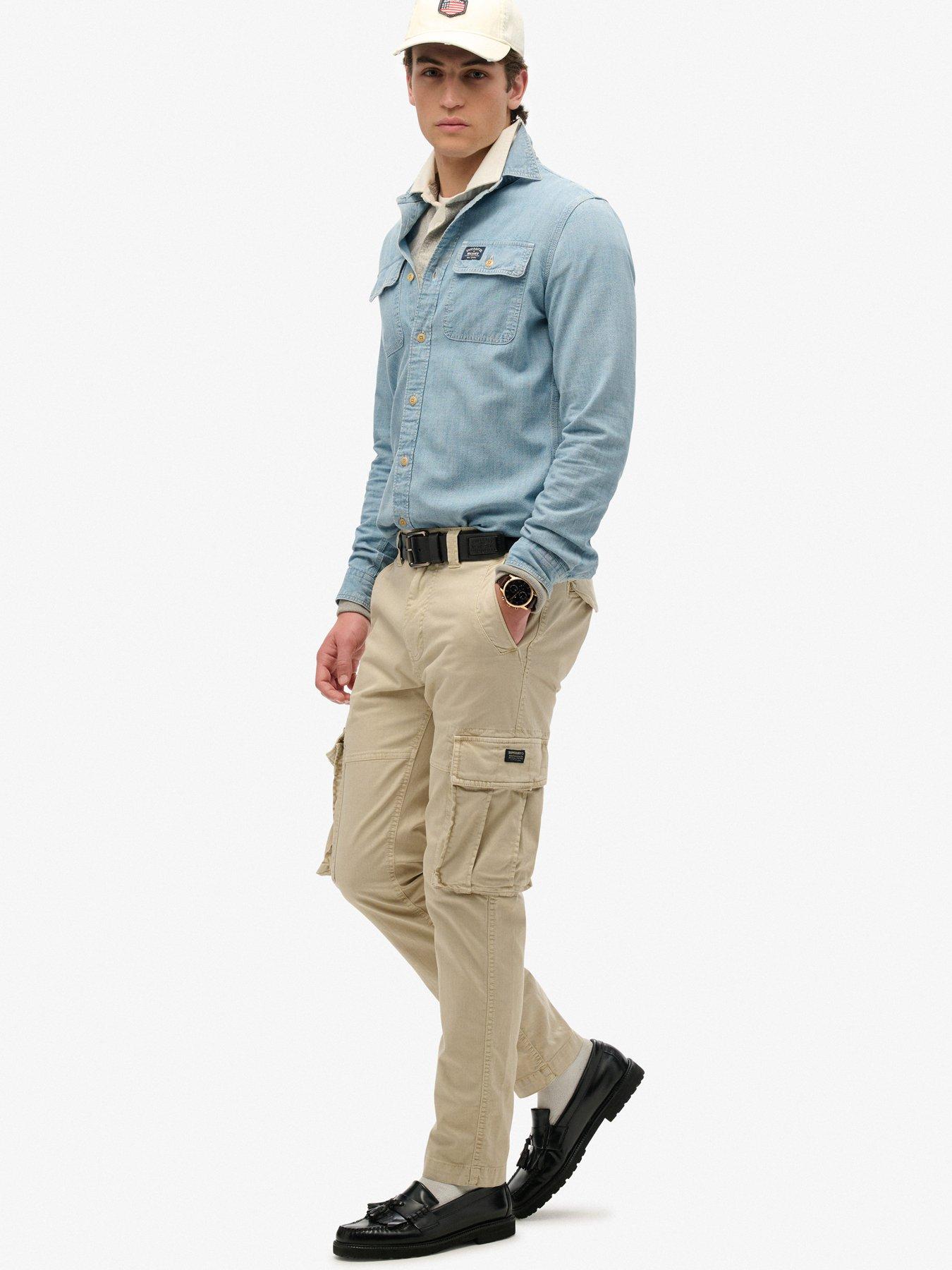 superdry-core-cargo-trousers-creamoutfit