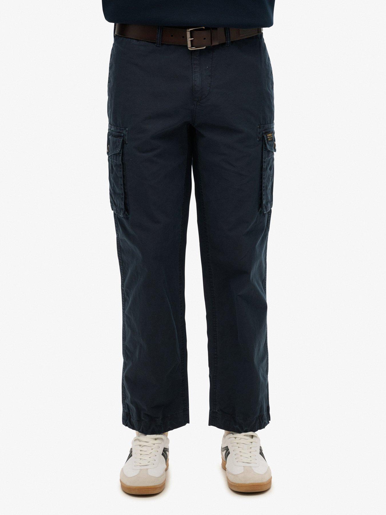Image 1 of 5 of Superdry Parachute Light Cargo Trousers - Navy