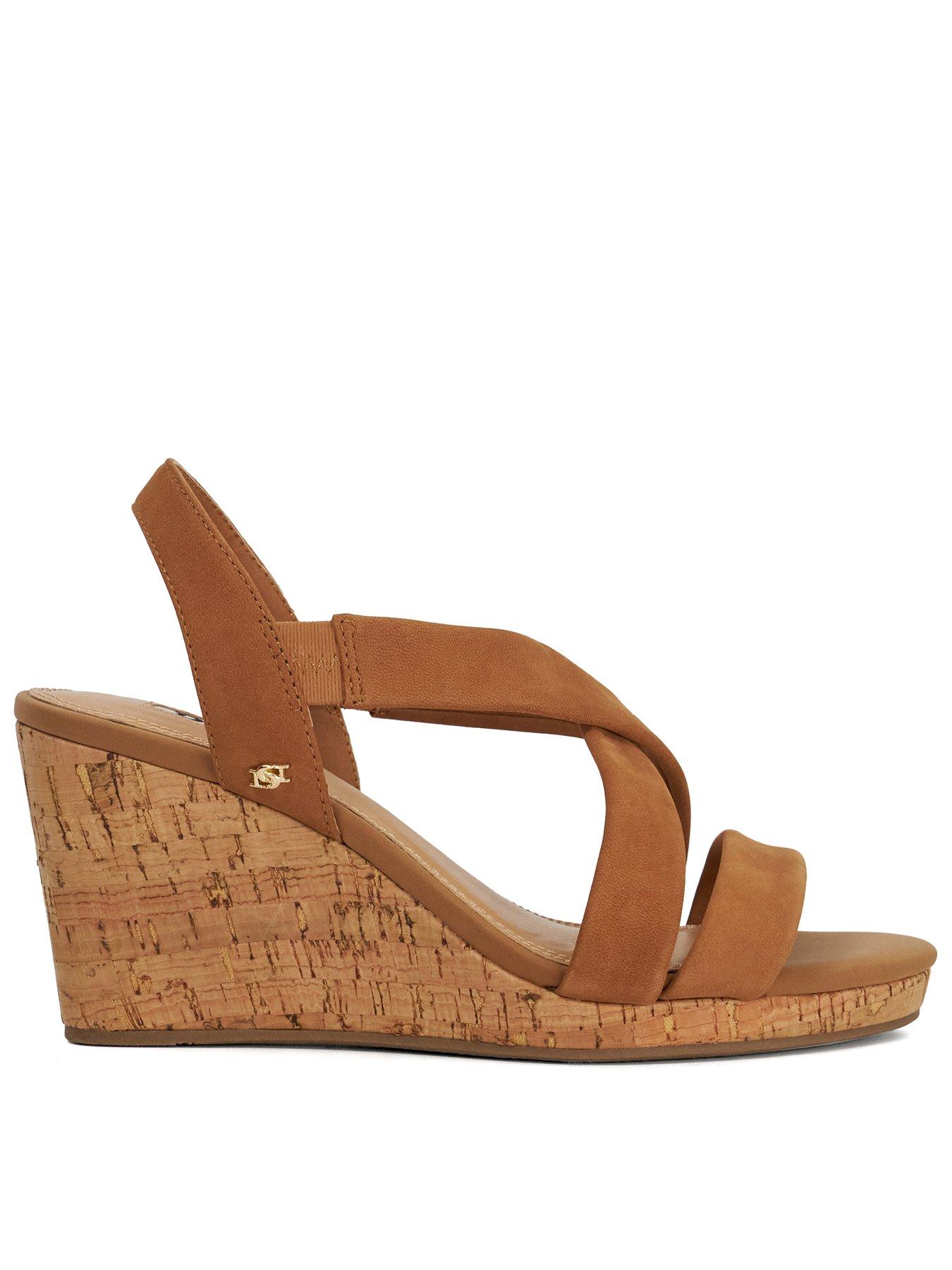 Dune London Wide Fit Kamies Wedge - Tan