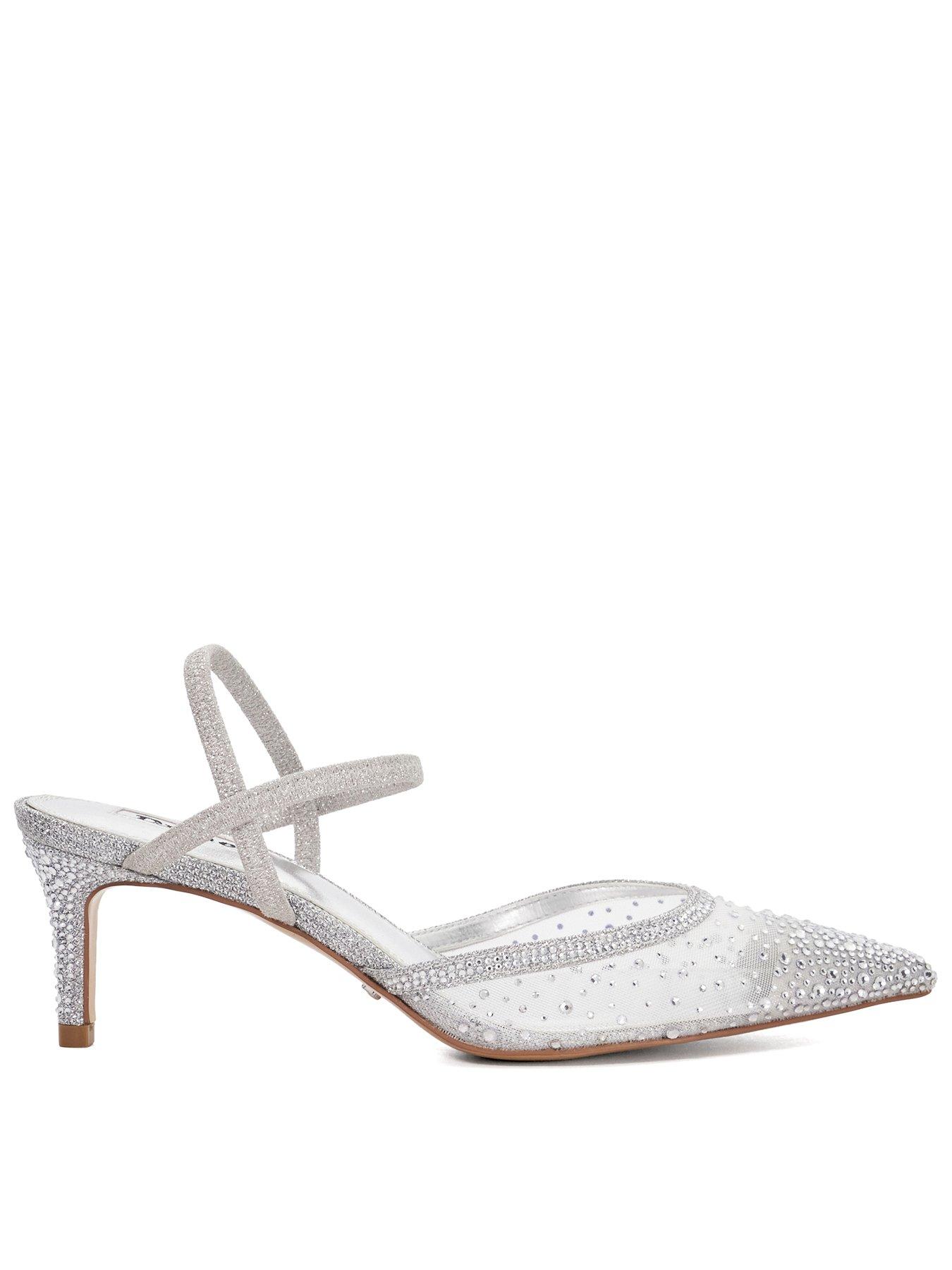 Image of Dune London Charismatic Embellished Open Courts - Silver