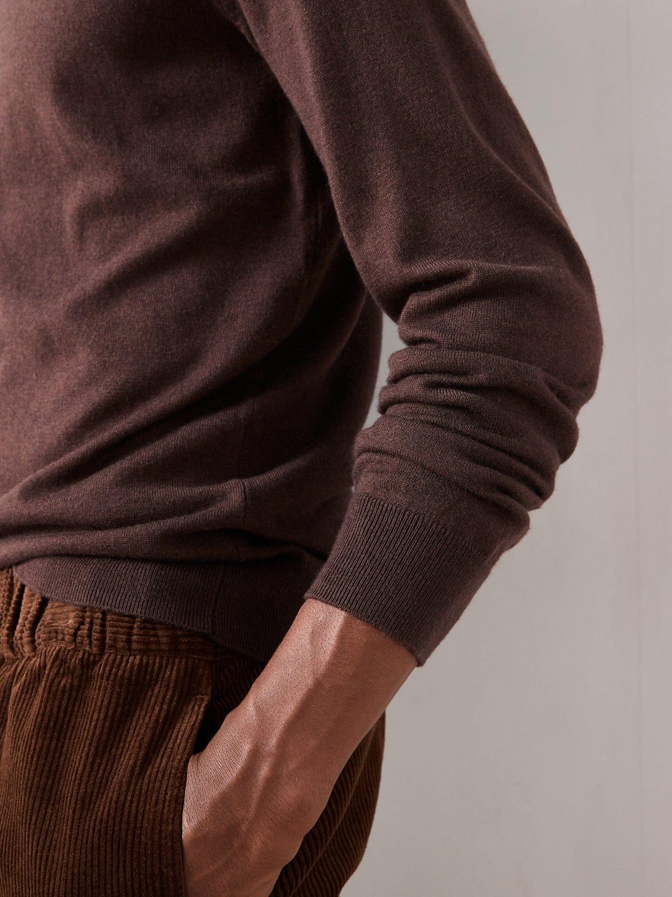 Image 6 of 6 of The Very Collection Wool Blend High Crew Neck Jumper - Brown