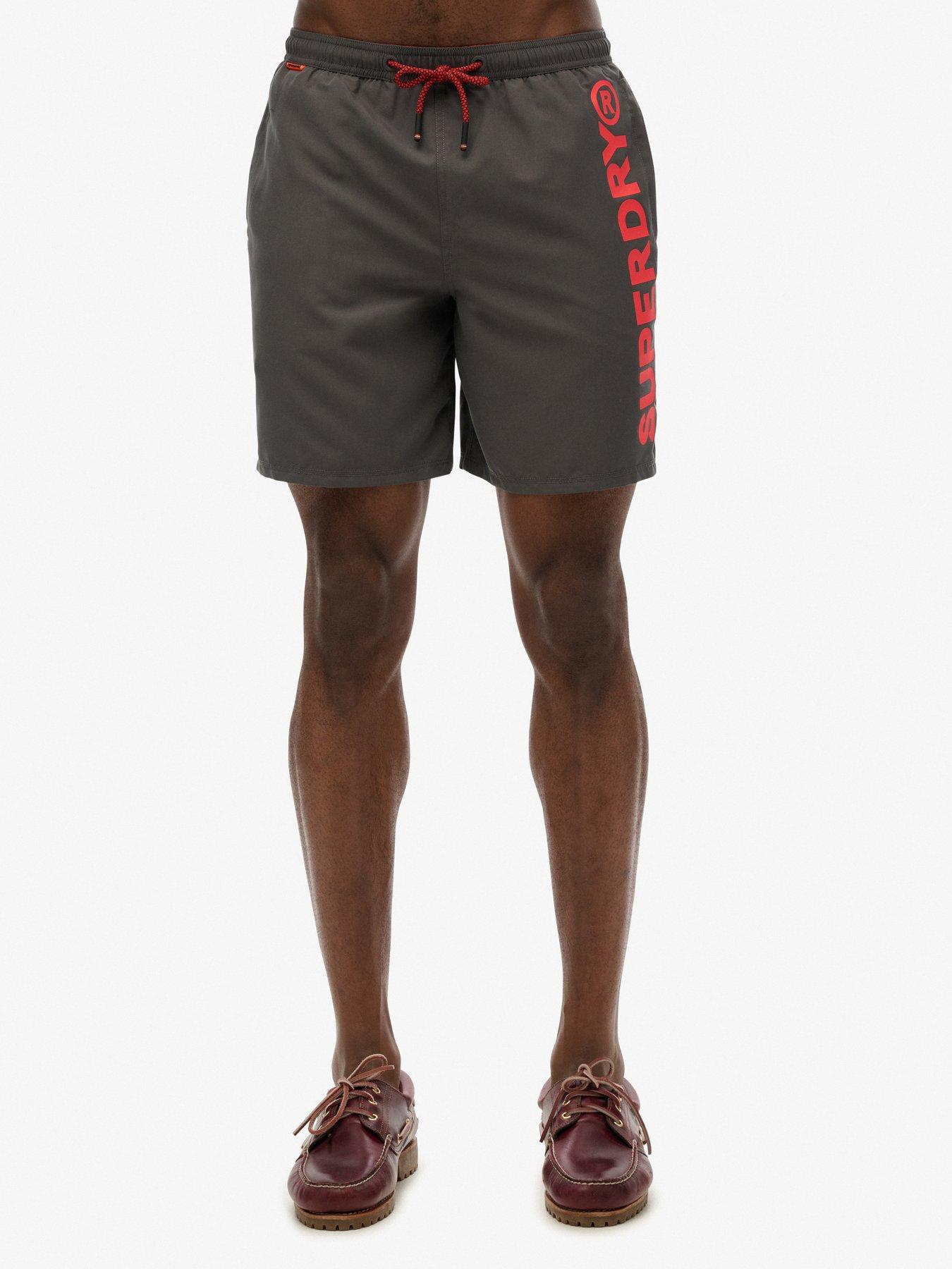 Image 1 of 6 of Superdry Sport Graphic 17 Swim Shorts - Grey