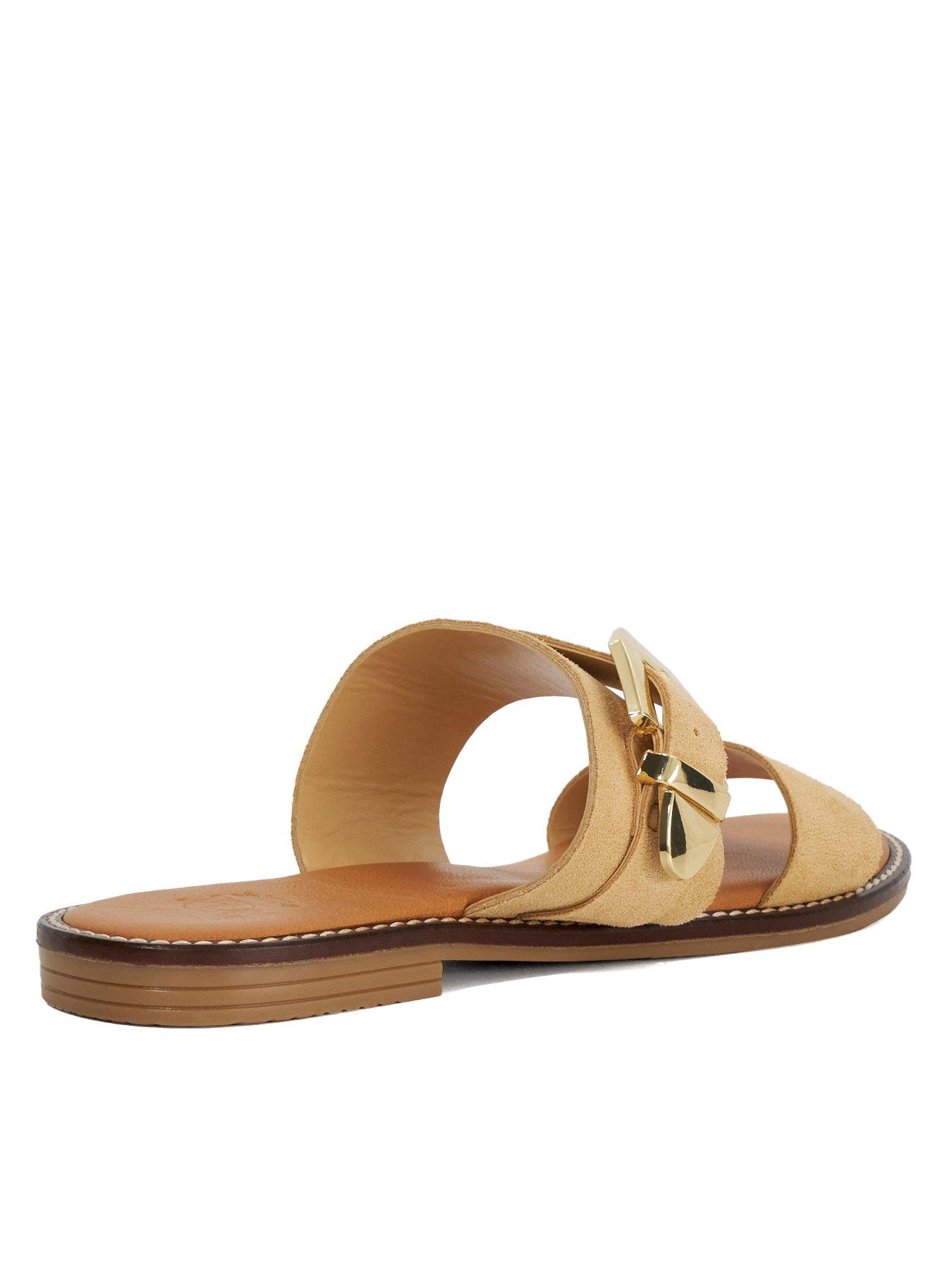 Image 3 of 5 of Dune London Lawe Suede Sandals - Sand