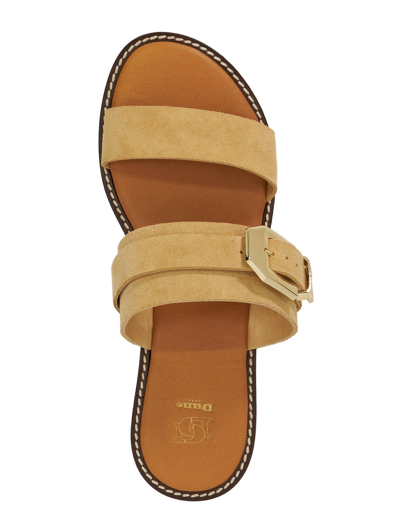 Image 4 of 5 of Dune London Lawe Suede Sandals - Sand
